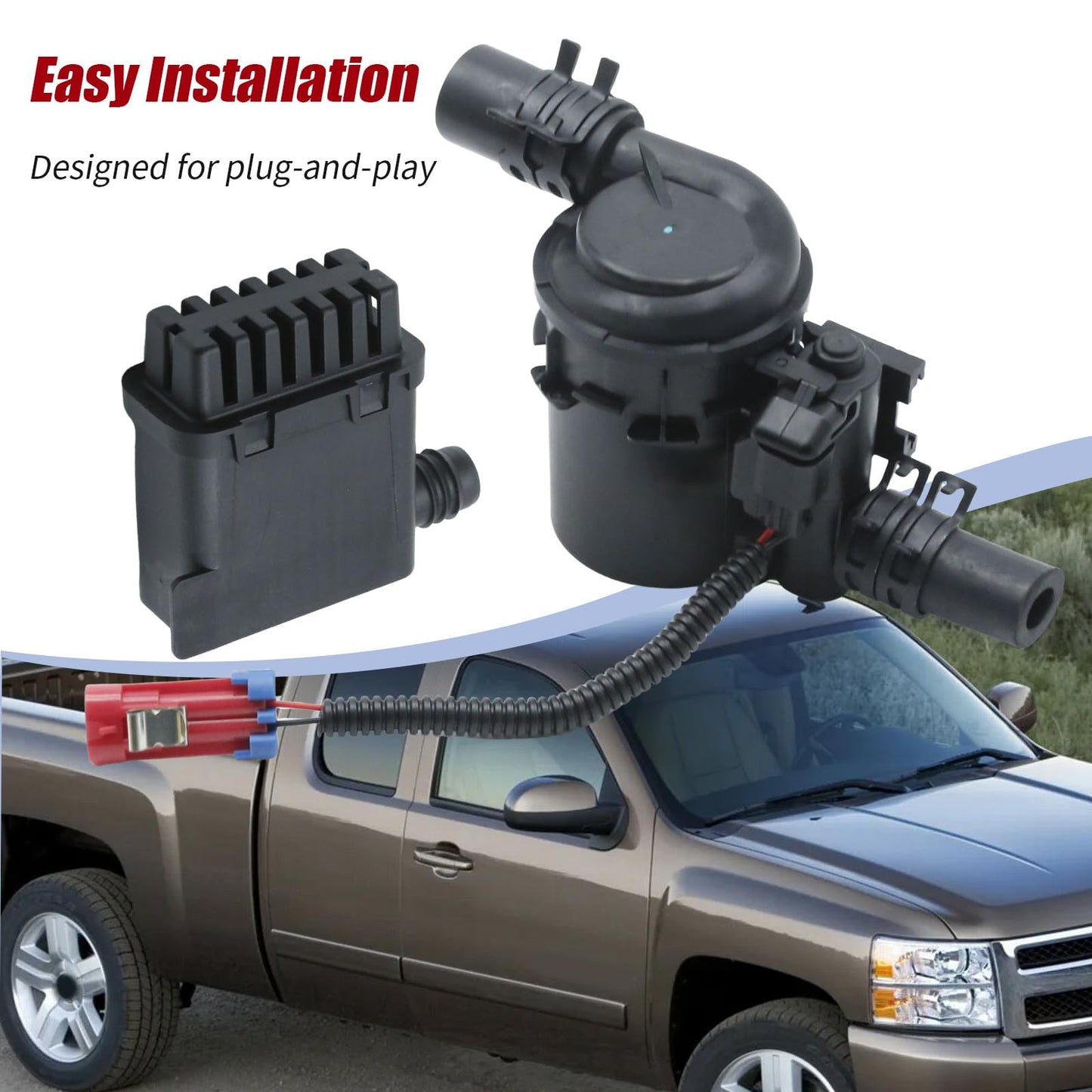 Vkinman 911-099 Car Vapor Canister Vent Solenoid, Replacement for Chevrolet Silverado 1500 2500 3500 2007-2019, Replacement for GMC Sierra 1500 2500 3500 2007-2019, Replaces 23103351