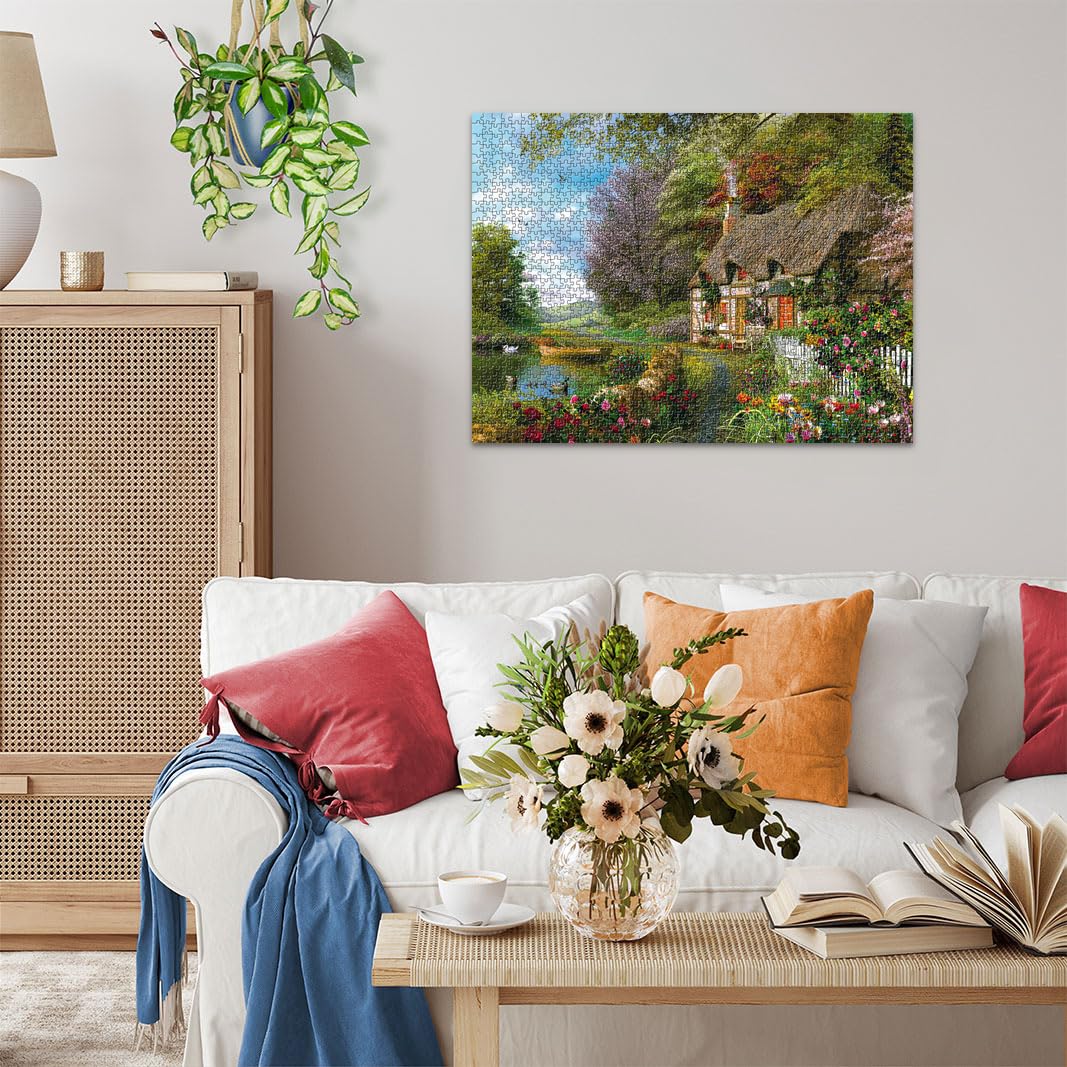 Ravensburger Country Cottage Jigsaw Puzzle - 1500 Pieces | Expertly Crafted in Germany | Unique, Interlocking Fit | Vibrant, Glare-Free Imagery | Perfect for Adults and Kids Alike