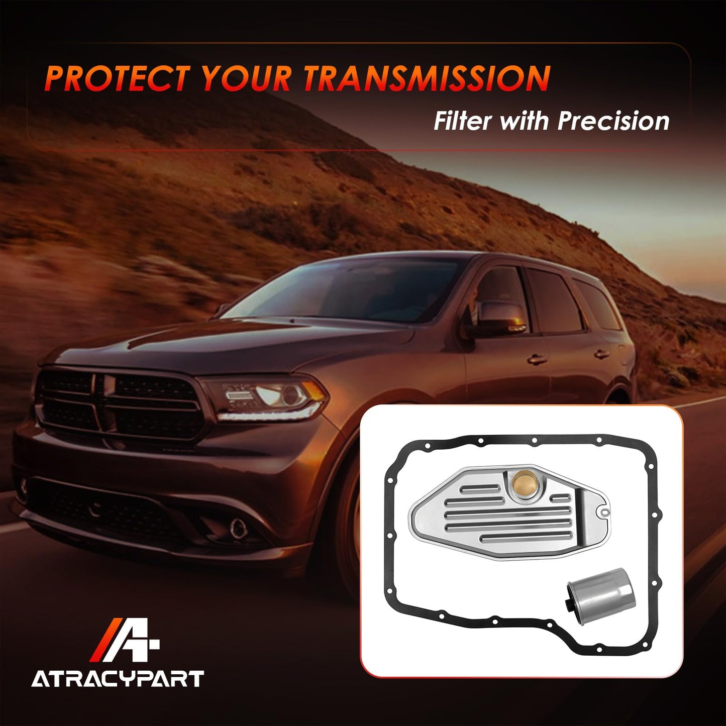 Transmission Filter Kit 4WD Deep Pan|Replacement For 1999-UP Chrysler, Dodge, Grand Cherokee|Replace OE#: 5013470AC, 5179267AC|For 45RFE, 545RFE, 65RFE, 66RFE, 68RFE Transmission Filter