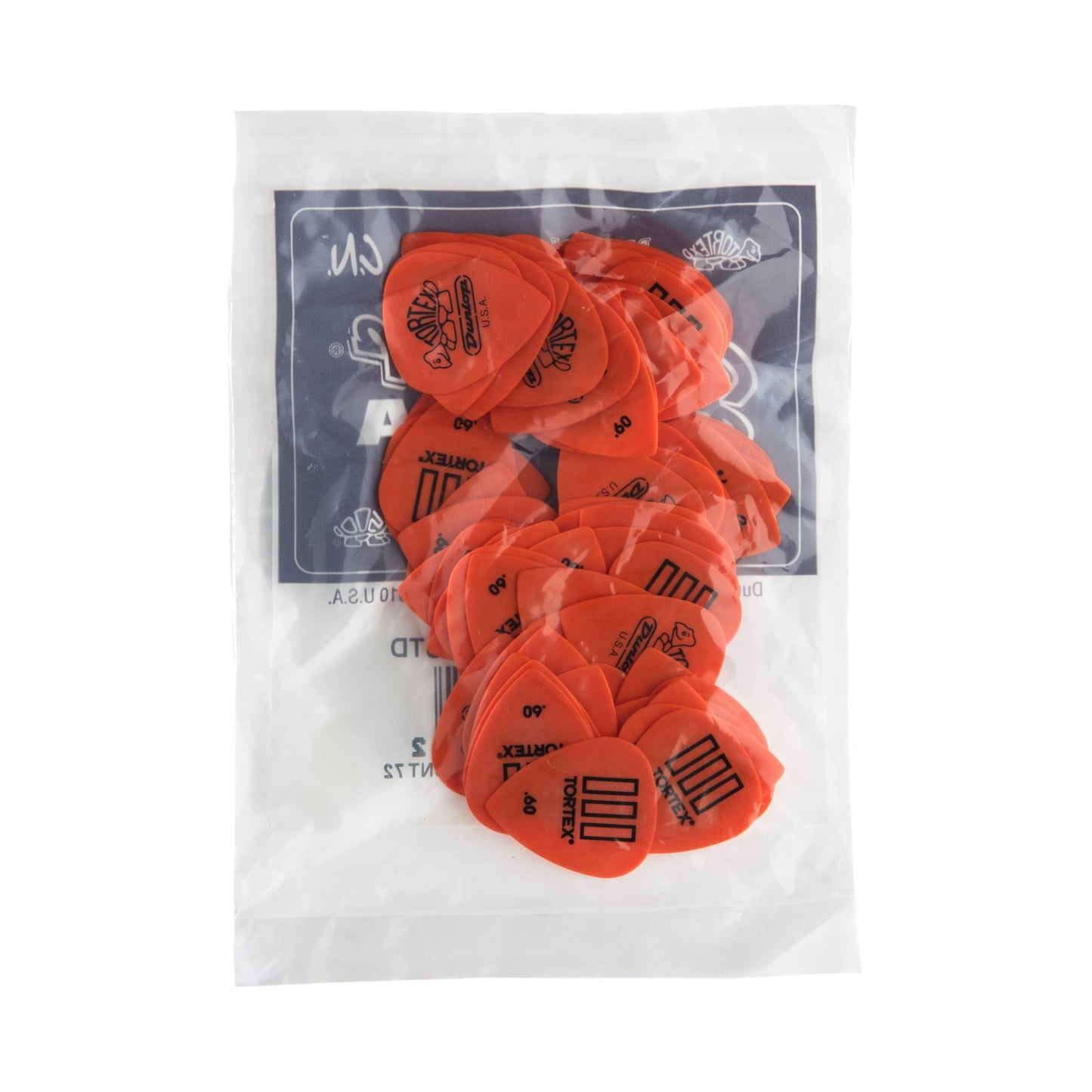 Dunlop 462R60 .60mm Tortex T3 Sharp Tip Guitar Picks, 72-Pack