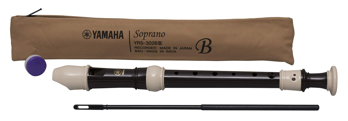 Yamaha YRS-302B Soprano Recorder - Baroque 3 Pc.