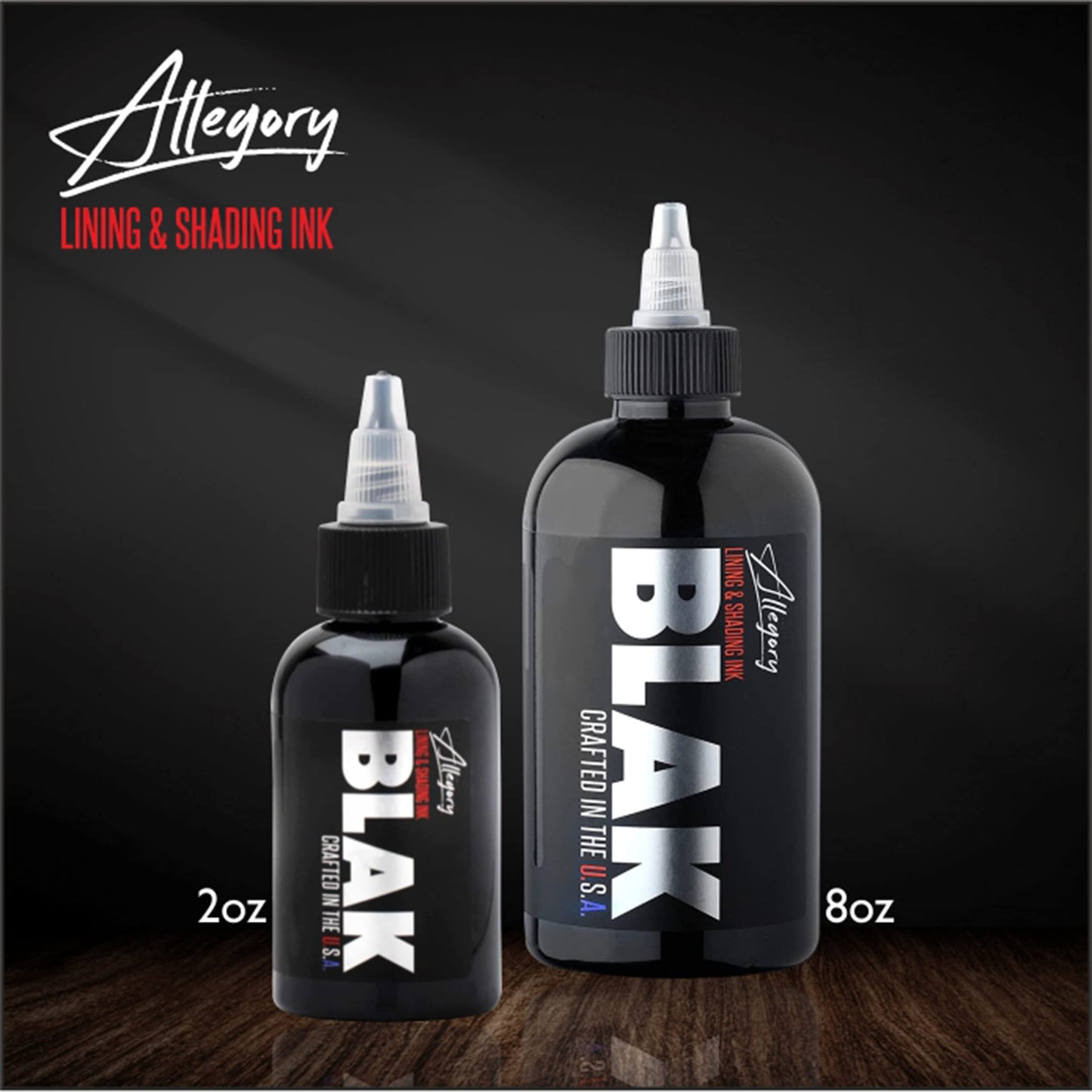 Allegory Premium Lining & Shading Tattoo Ink Black (8 oz)
