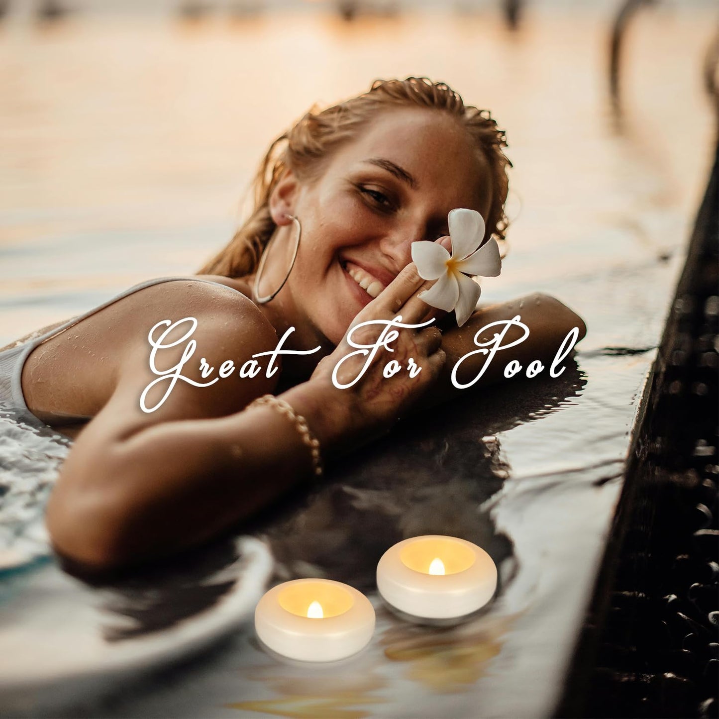 24 Pack 3”Floating Candles Water-Activated Flameless LED Candle, 120 Hour White Battery Operate Waterproof Tealights for Cylinder Vases, Centerpieces at Wedding, Party, Pool,Romantic,Christmas Gift.