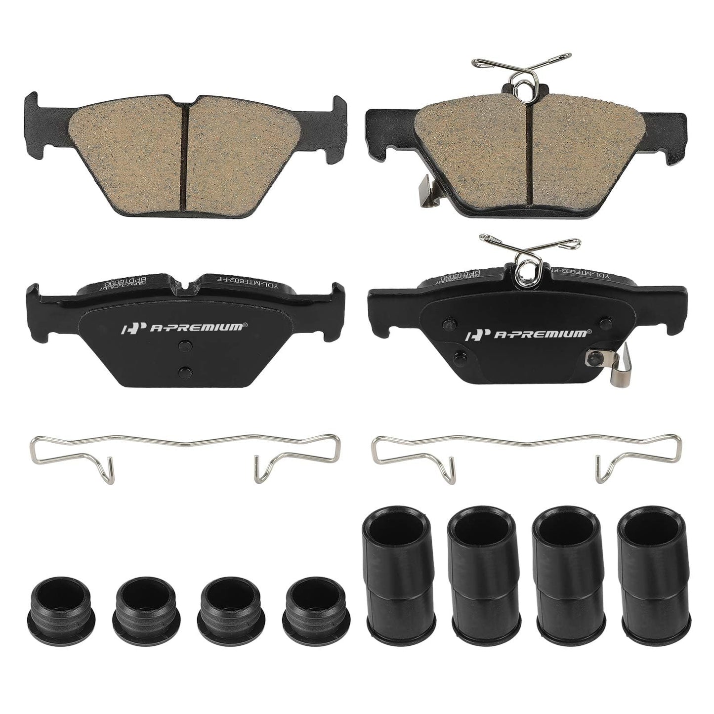 A-Premium Rear Ceramic Disc Brake Pads Set Compatible with Subaru Models - Ascent 2019-2024, Crosstrek/Forester 2019-2025, Legacy/Outback 2015-2025, WRX 2016-2024, 4-Pack
