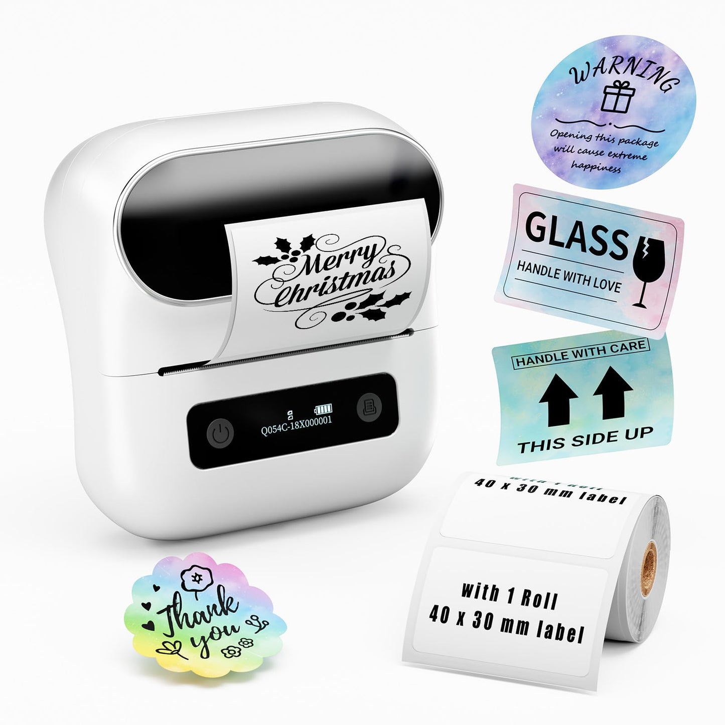 ItriAce M220 Label Printer, 3 Inch Thermal Barcode Printer, Label Printer for Name, Address, Labeling, Mailing, Home, Office, Small Business, Compatible with Phones & PC, with 100 Labels