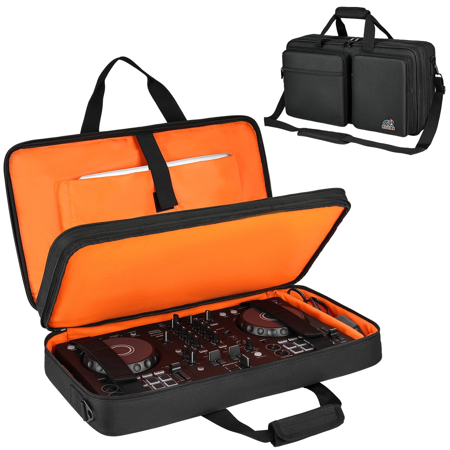 DJ Controller Case Compatible with Pioneer DDJ-FLX4/DDJ-REV1/DDJ-400/DDJ-SB3/DDJ-RB,Padded DJ Controller Storage Bag Fits for Numark Mixtrack Pro FX/Platinum FX/Roland DJ-202 and Accessories