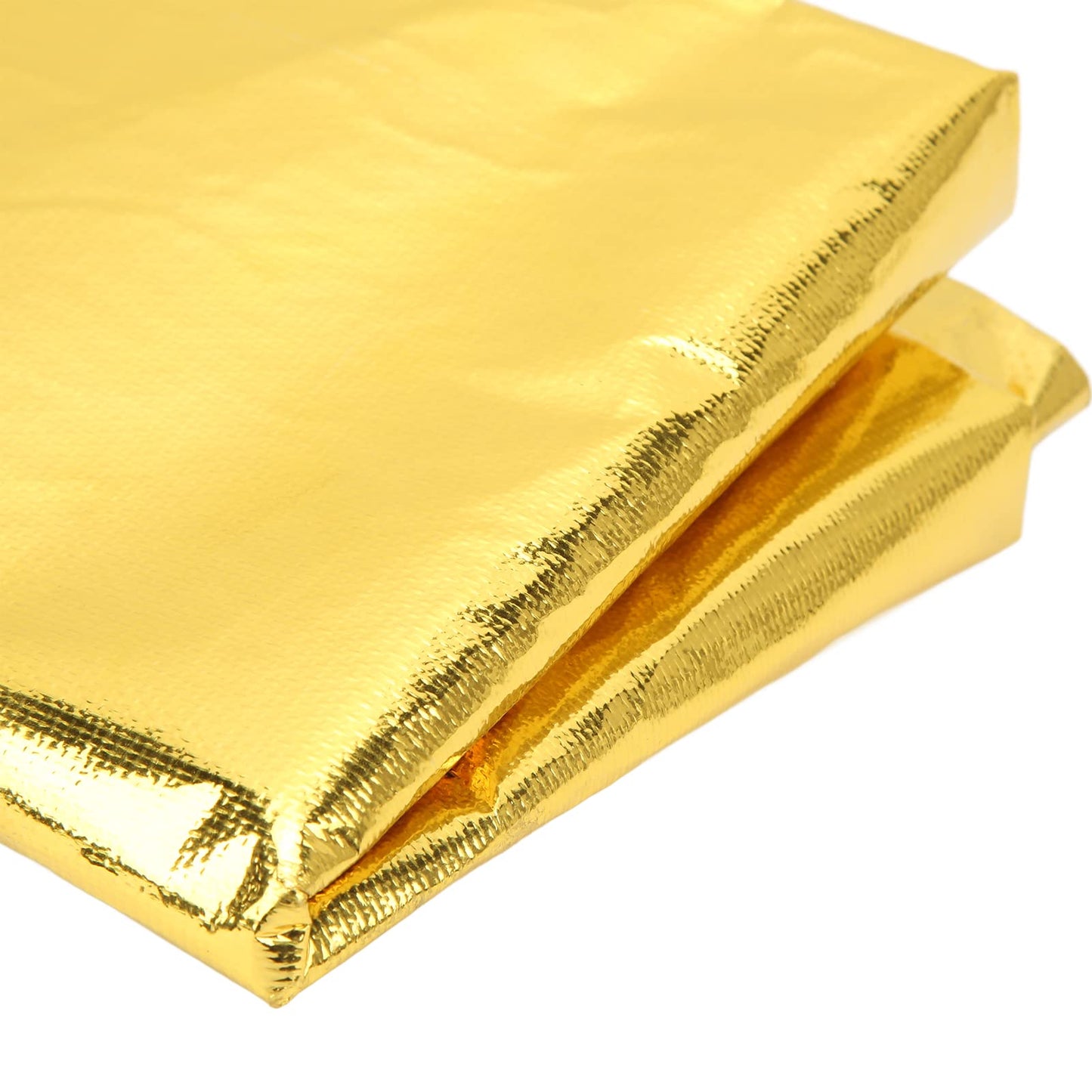 Heat Shield Wrap Tape, 39 X 47in High Temperature Heat Reflective Adhesive Backed Roll, Aluminum Foil Heat Thermal Barrier Tape, Thermal Insulation Adhesive Tape for Wires, Engine (Gold)