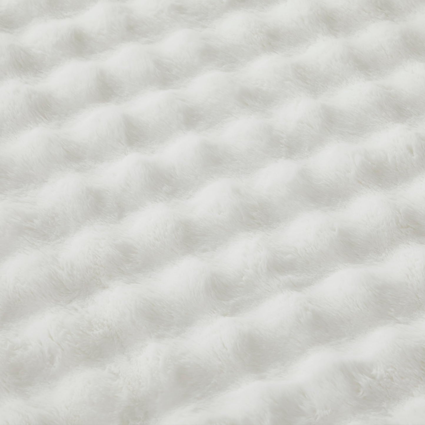 Faux Fur Throw Blanket Fleece Bubble Blanket Casa Carina-Super Soft Fluffy Fuzzy Blanket Plush Blanket-Cozy and Thick for Couch Chair Bed 130x160cm(51x63in) White