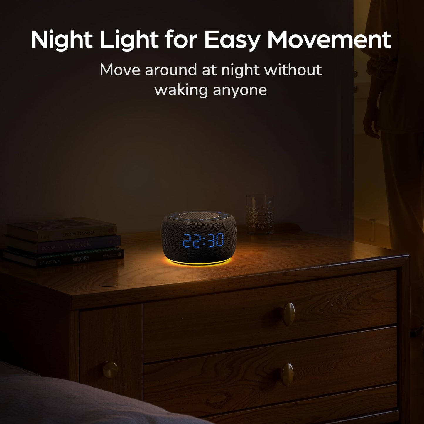 BUFFBEE Bluetooth Speaker Alarm Clock with FM Radio - High Fidelity Sound, Full Range Dimmer, Plugged in Alarm Clock Radio for Bedroom