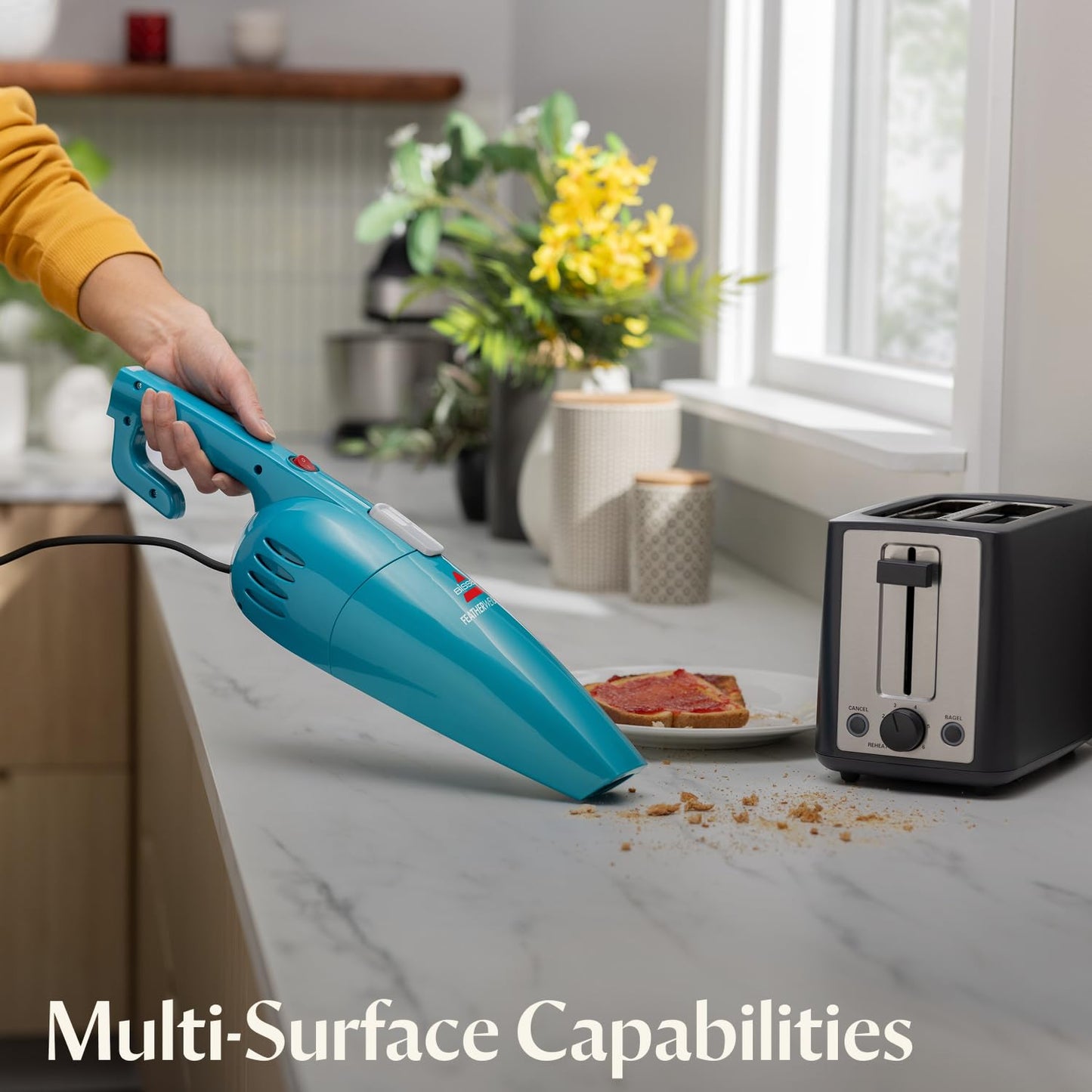 BISSELL Featherweight Stick Vacuum Cleaner, Lightweight 3 lb Corded Vacuum, 2.1 Amp Motor, 3-in-1 Lift-Off Handheld, Crevice Tool, Bagless, Multi-Surface Hard Floor, Carpet & Stairs, 2033