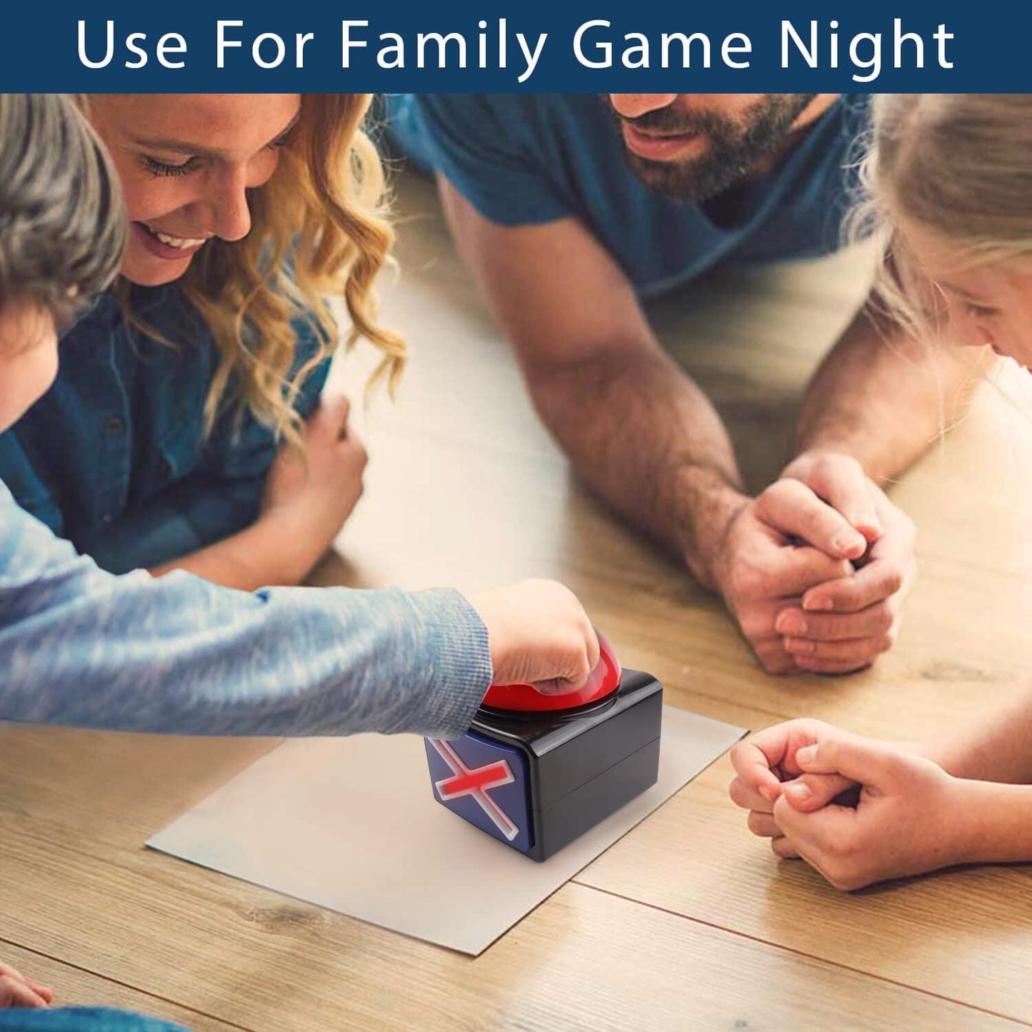 BEAN LIEVE 4Pack Game Buzzer With Lights and Sound - Trivia Quiz Got Talent Button for Game Show and Classroom, Red