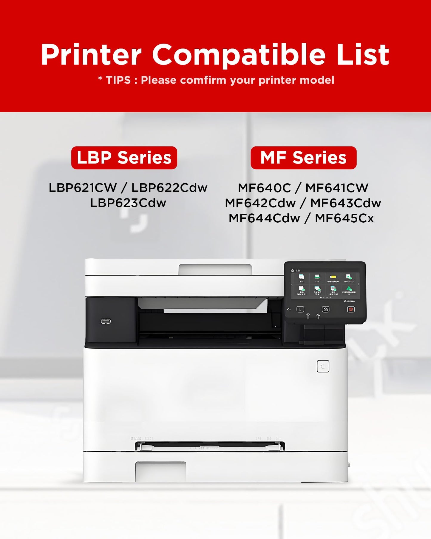 054H Toner Cartridges Compatible Replacement for Canon 054 H CRG-054 054H Toner, Work with Color imageCLASS MF642Cdw MF644Cdw MF641Cdw LBP622Cdw Printers (4 Pack,BK/C/M/Y)