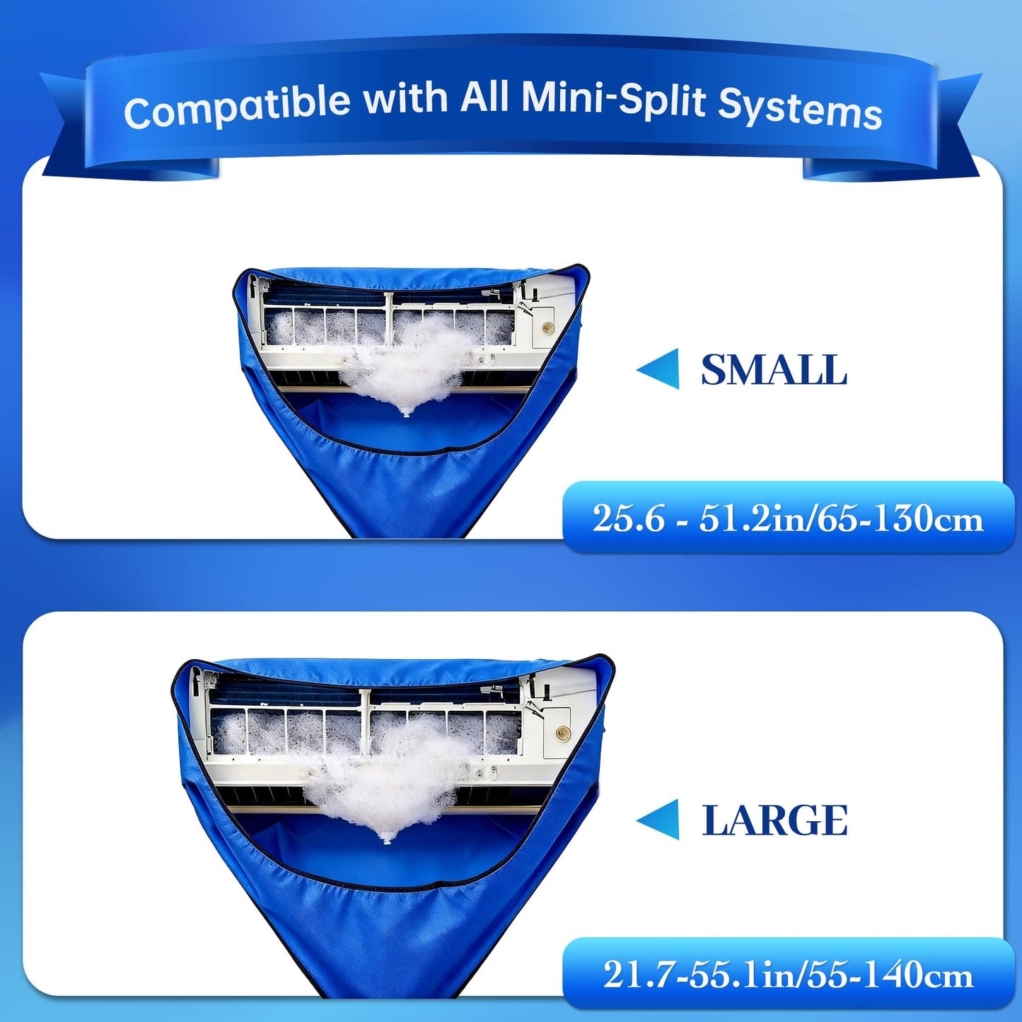 kikepilm Mini Split Wall Heat Pump Cleaning Kit,ThermopumpCleaningKit,Heat PumpCleaningKit,minisplit cleaning kit,(Blue)