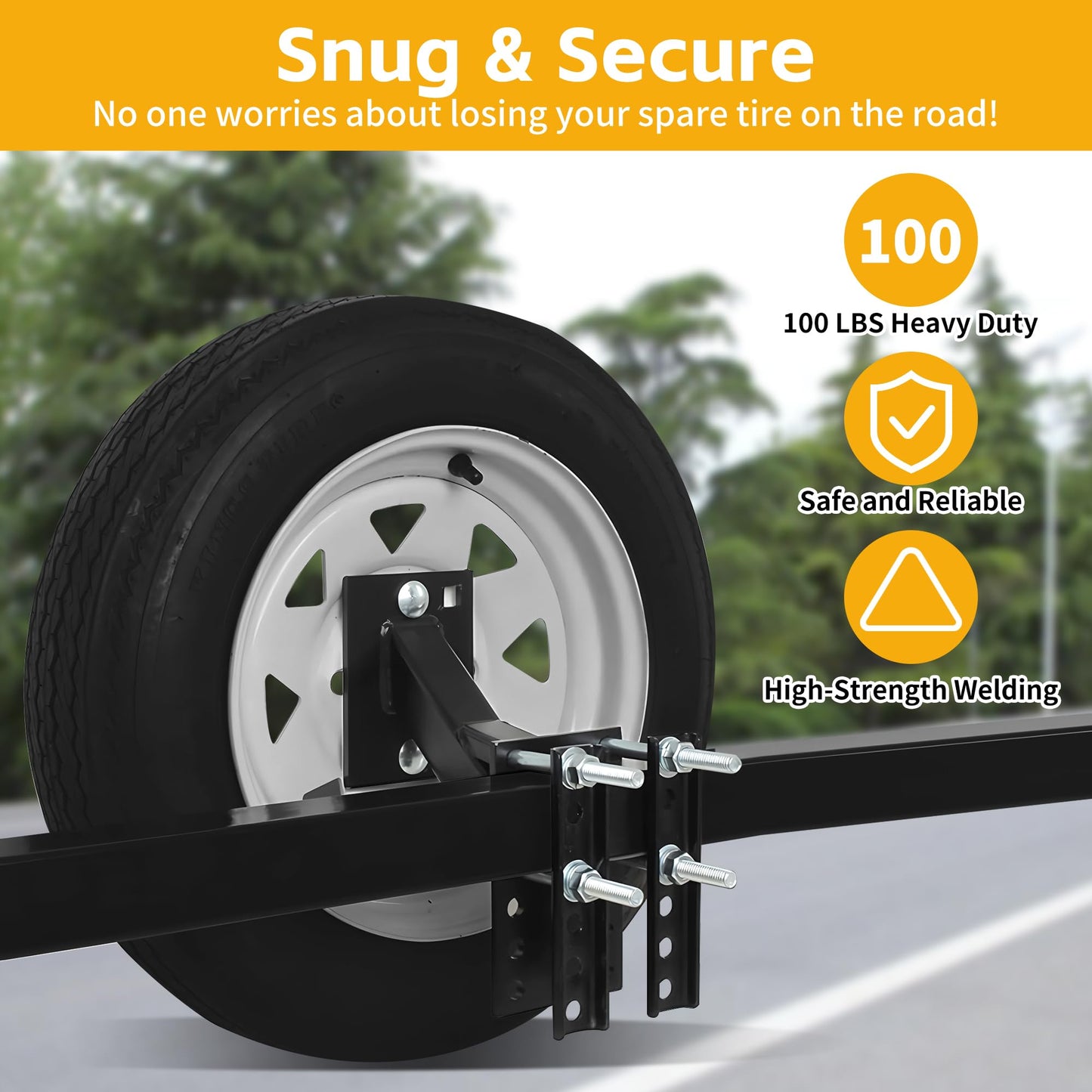 MAXXHAUL 50214 Spare Tire Carrier for Utility Trailer Tires