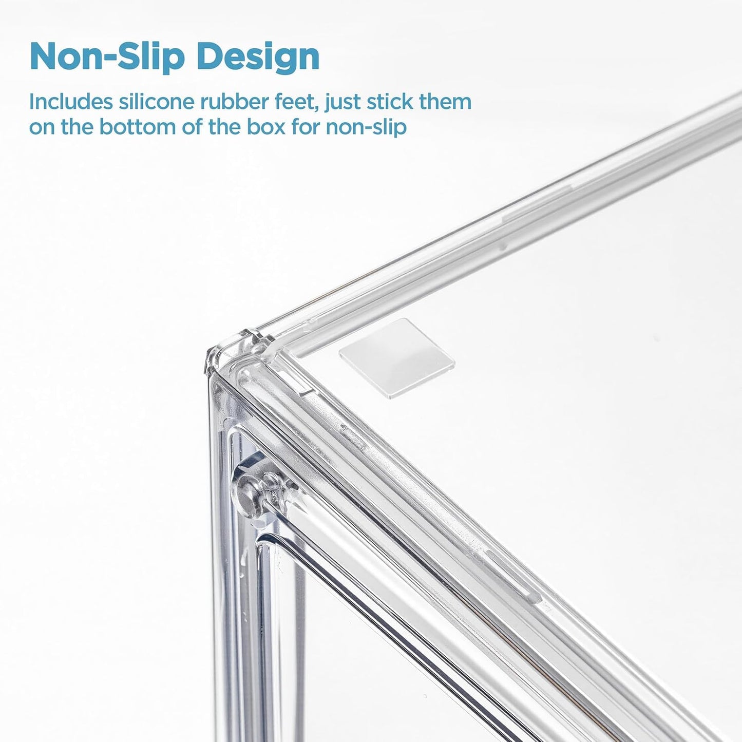 Onilife Baby Bottle Storage Organizer for Countertop Cabinet, 3 Tier Adjustable Bottles Station Container, Clear Acrylic Case Box with 2 Removable Dividers and Magnetic Door, Large