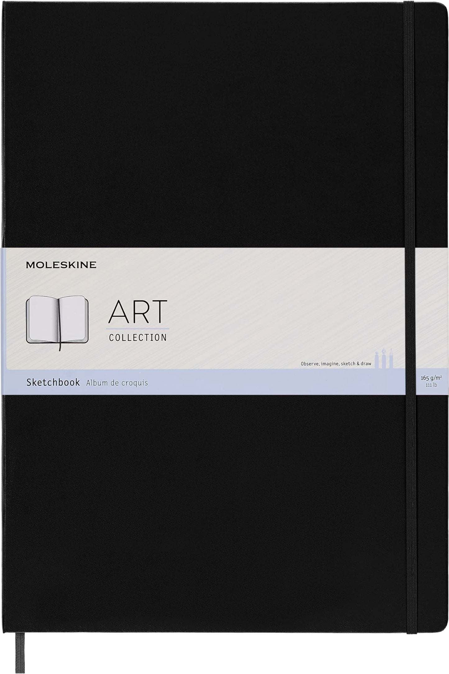 Moleskine Art Sketchbook, Hard Cover, A3 (11.75" x 16.5") Plain/Blank, Black, 96 Pages