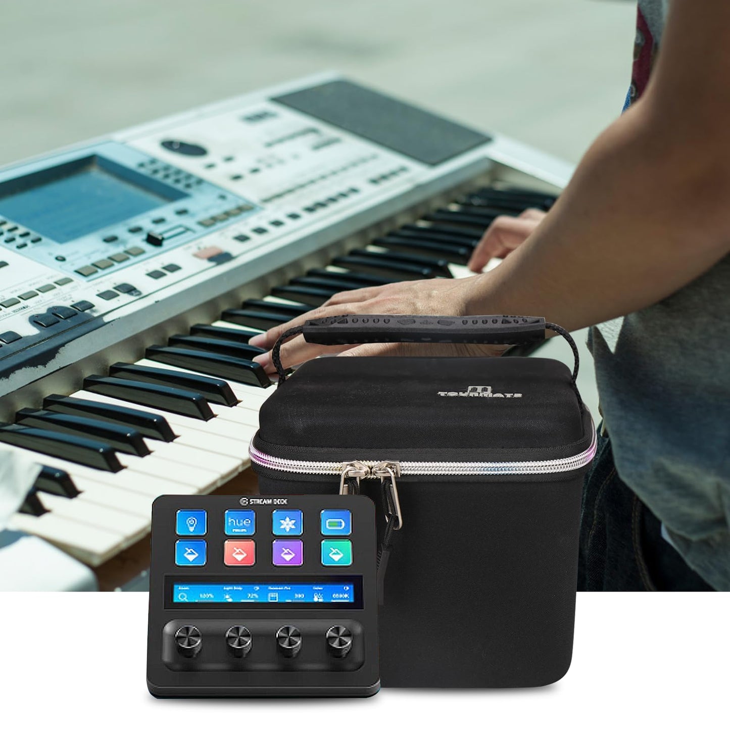 Tourmate Hard Case Replacement for Elgato Stream Deck + Audio Mixer, Case Only
