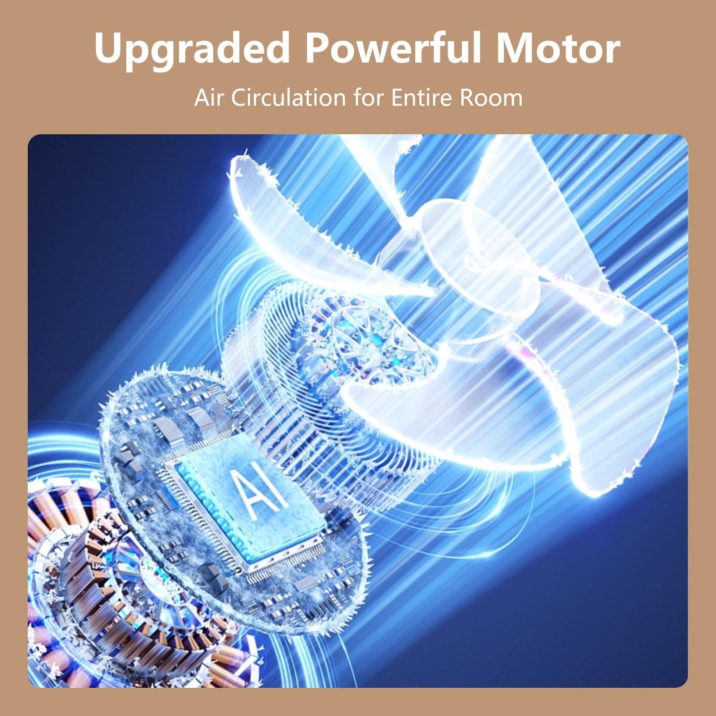 CIBAILbasr Small Desk Fan for Bedroom,10 Inches Portable Electric Table Air Circulation Fan,USB-C Rechargeable Powerful with 3 Speed 360° Adjustable Tilt for Whole Room (Gery)