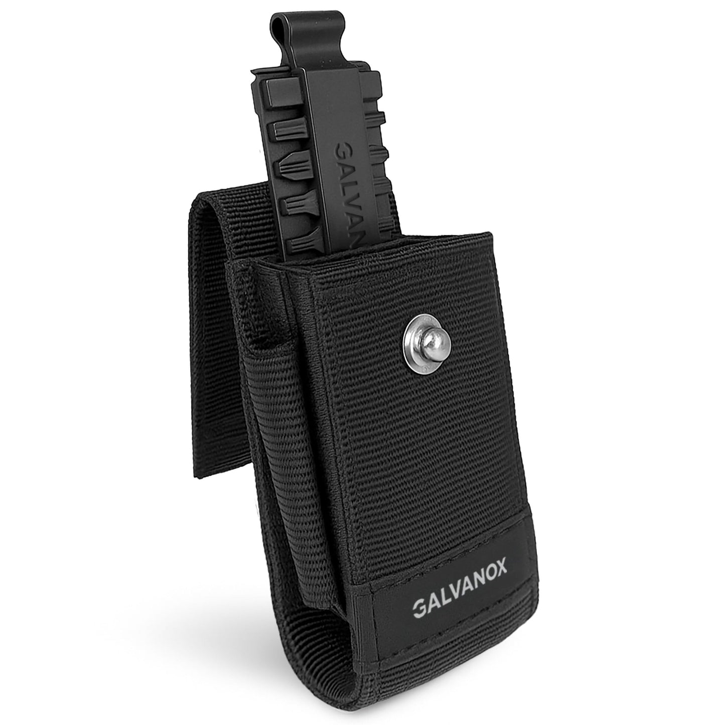 Galvanox Nylon Multi-Tool Sleeve with 21 Flat End Screwdriver Bits & Holder, Belt Pouch with Pockets and Bit Set Included, Compatible with Leatherman (4" to