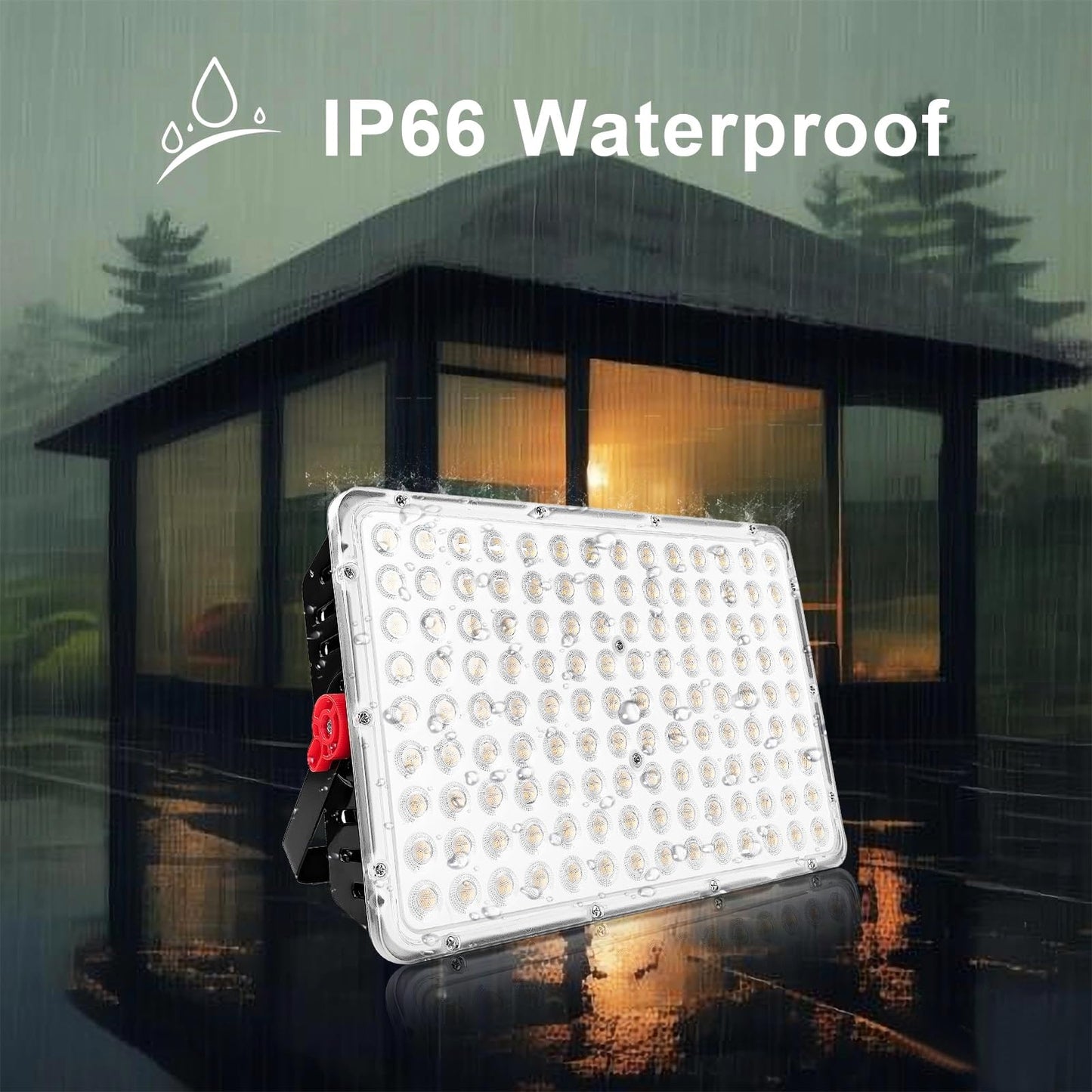 400W LED Flood Light,Super Bright 40000LM FloodLight Outdoor,IP66 Waterproof 6500K Daylight White Outdoor Lights,for Yard,Garden,Playground,Lawn,Garages,Stadium(No Plug)