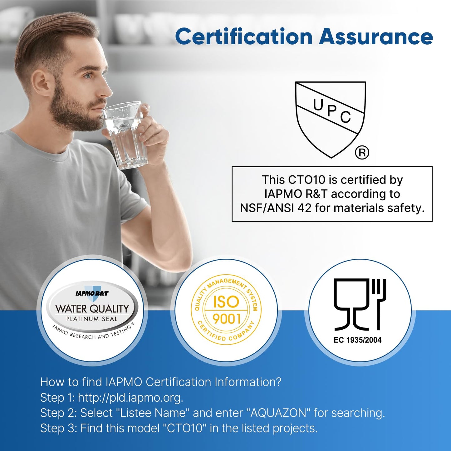 1 Micron 2.5" x 10" Whole House CTO Carbon Water Filter Cartridge Replacement for Under Sink Water Filter System, Dupont WFPFC8002, WFPFC9001, FXWTC, SCWH-5, WHEF-WHWC, WHCF-WHWC, AMZN-SCWH-5, 4Pack