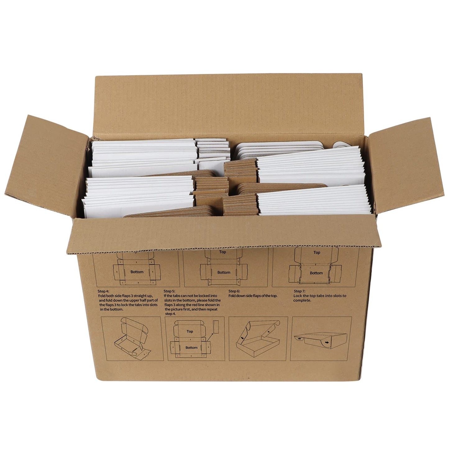 RLAVBL 9x6x2 Shipping Boxes Set of 50, White Corrugated Cardboard Box for Packing, Mailing, Business