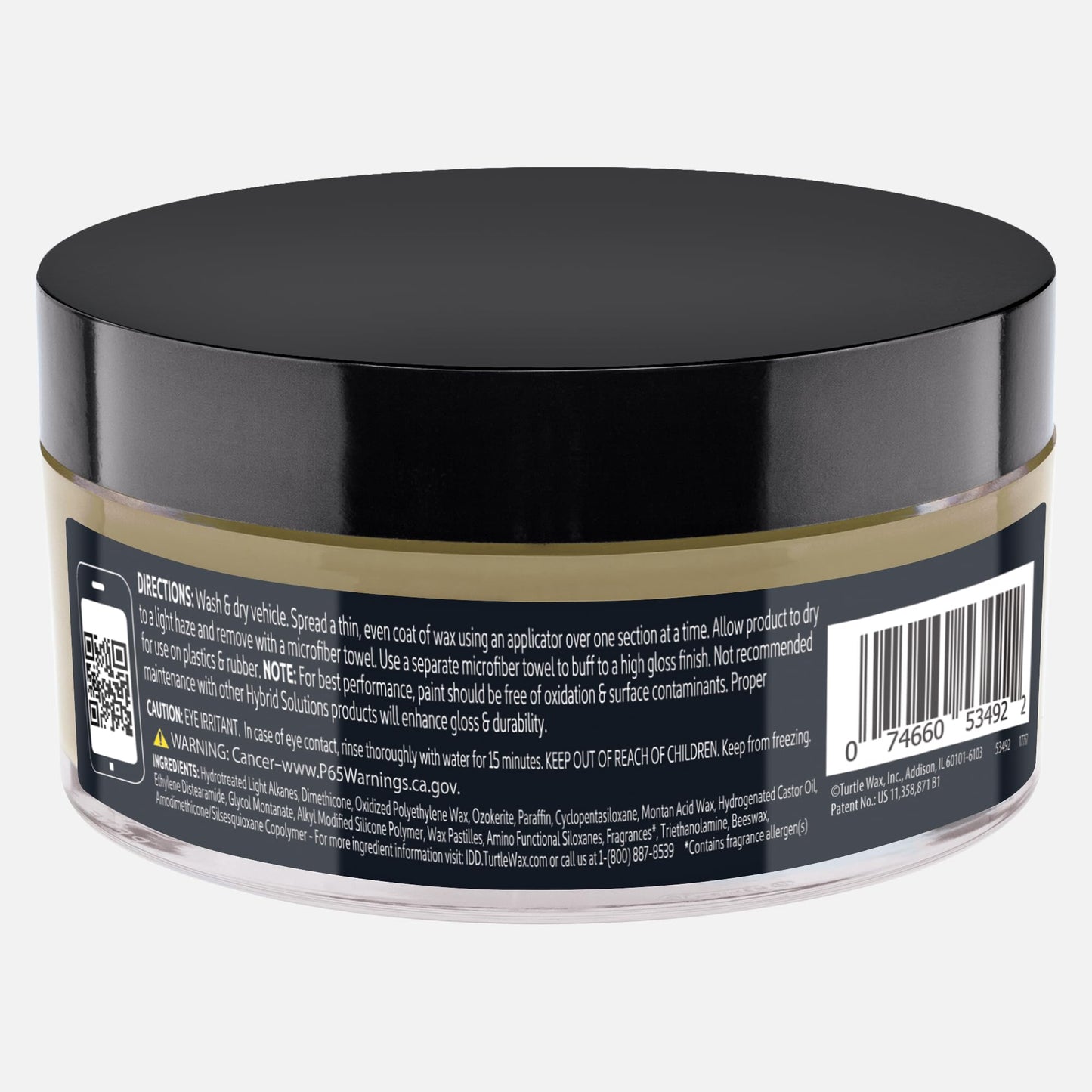 Turtle Wax 53737 Hybrid Solutions Ceramic Graphene Paste Wax, Patent-Pending Advanced Paint Protection, Extreme Gloss High Shine Finish, for Cars Trucks and More, 5.5 oz. (Pack of 1)