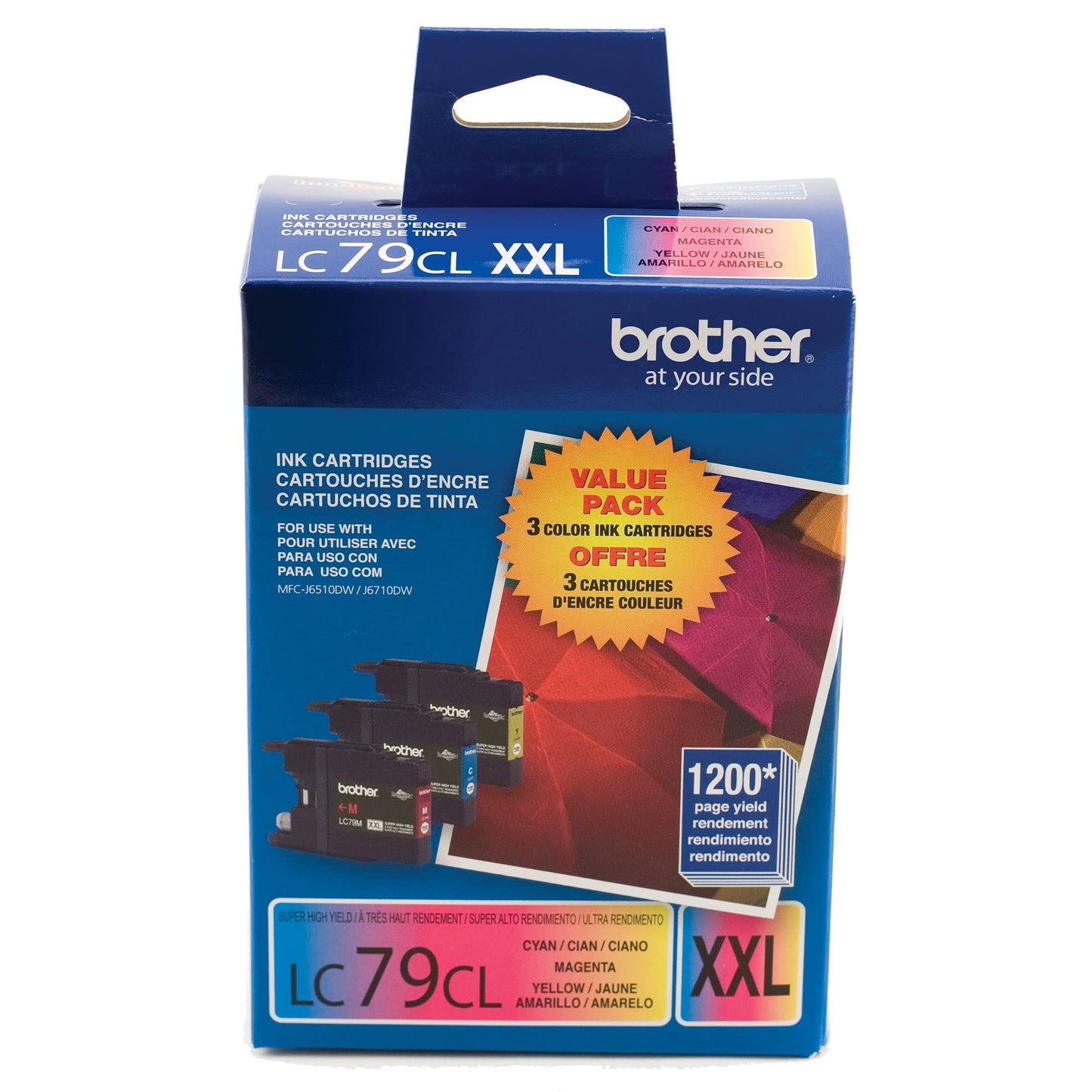 Brother LC793PKS CyanMagentaYellow Genuine Colour Ink Cartridge3-Pack