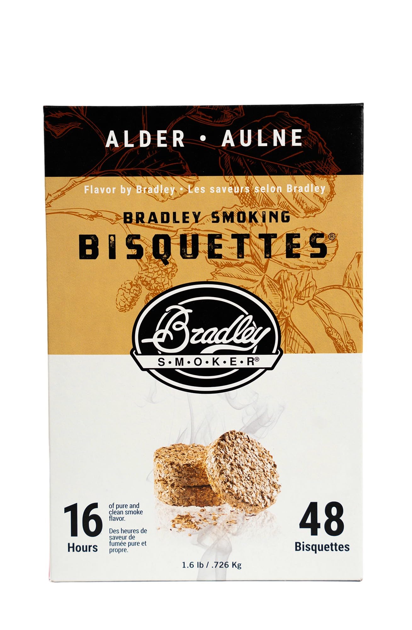 Bradley Smoker Bisquettes For Grilling and BBQ, Alder Special Blend, 48 Pack