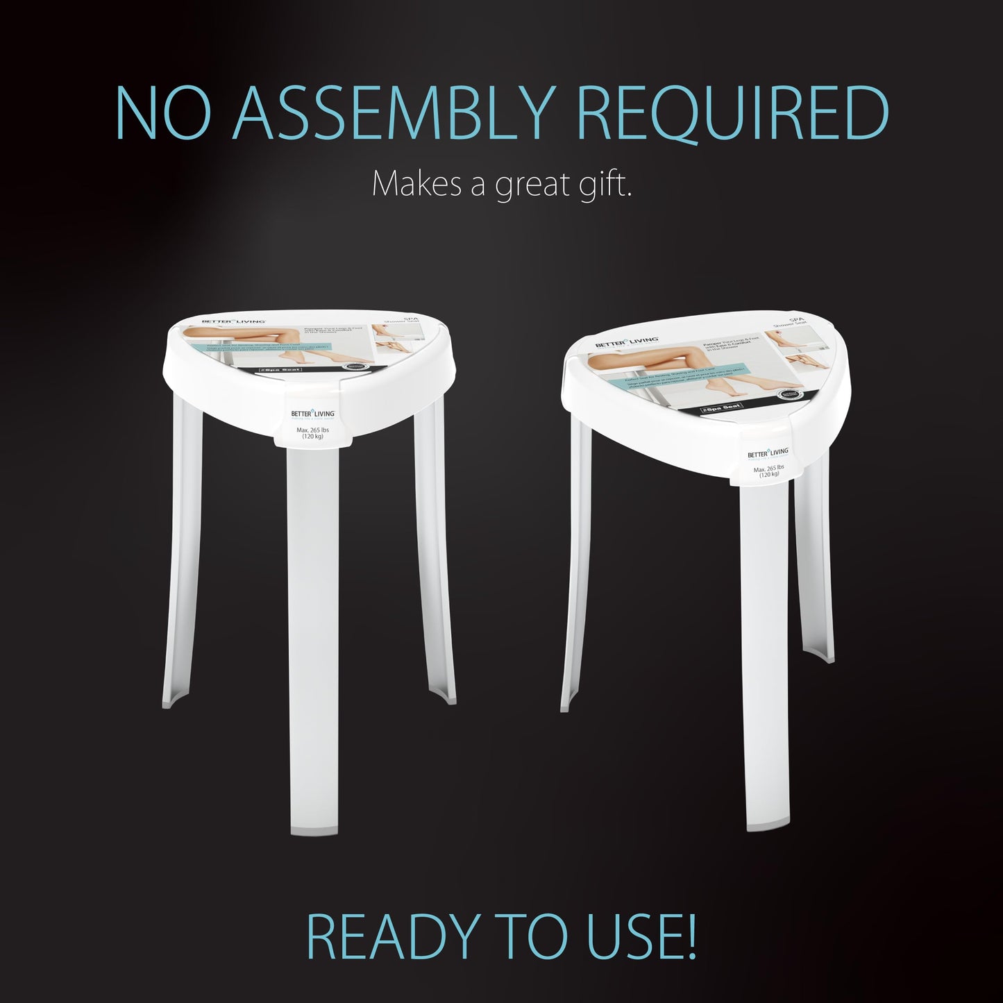 Better Living Products The Spa Seat, White & Aluminum