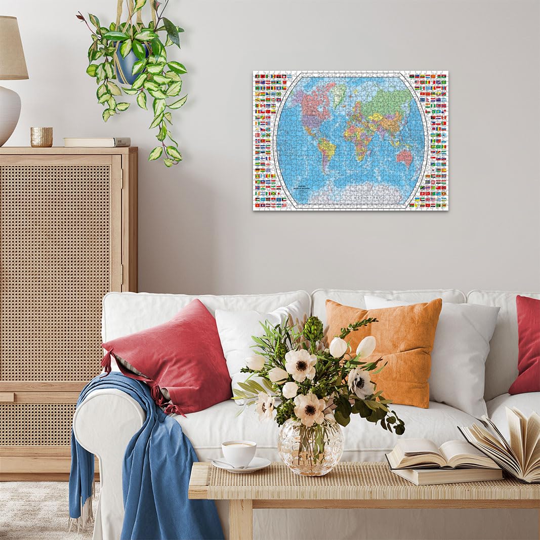 Ravensburger Political World Map 1000 Piece Jigsaw Puzzle for Adults - 12000664 - Handcrafted Tooling, Made in Germany, Every Piece Fits Together Perfectly