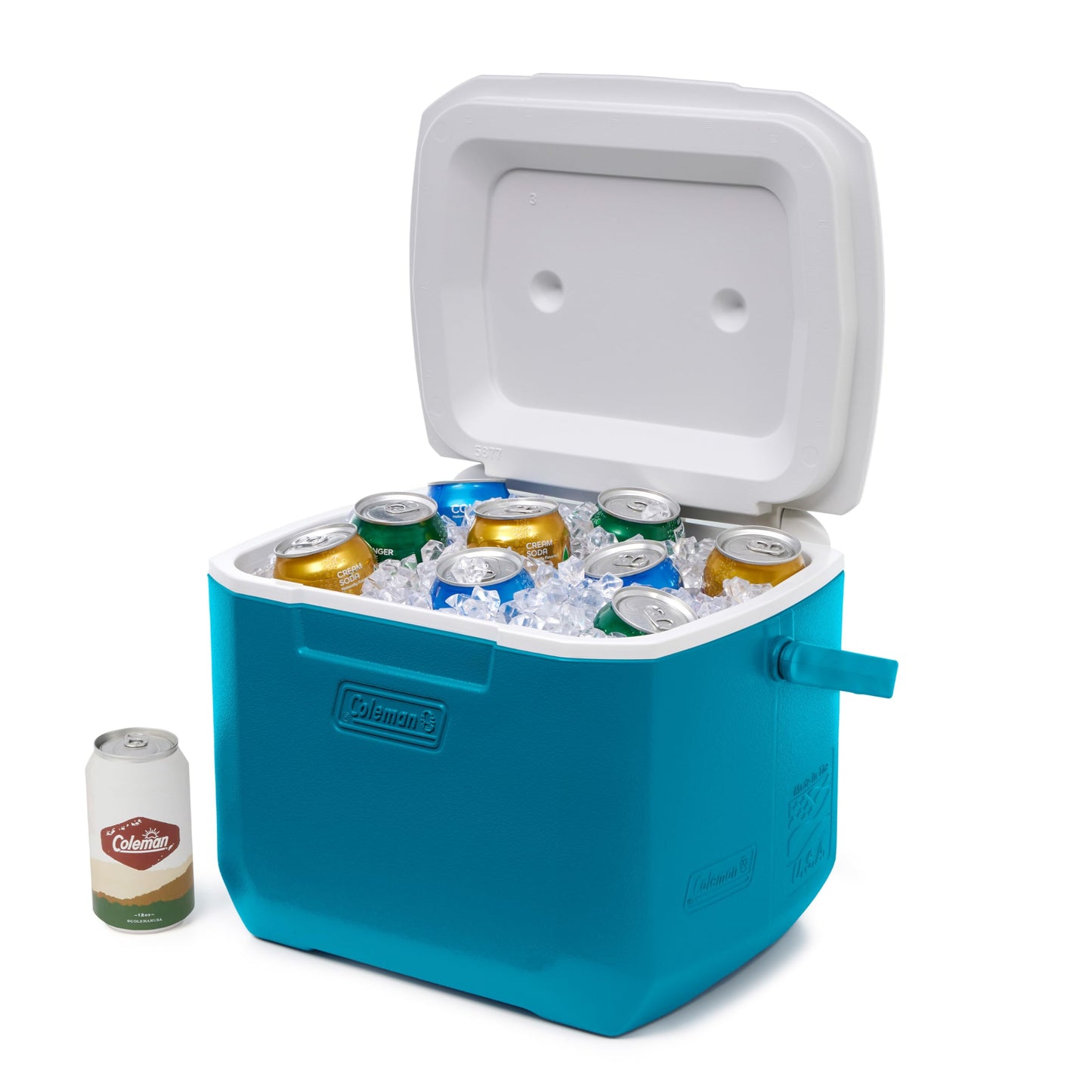 Coleman Chiller 16-Quart Insulated Portable Cooler, 15.1L Hard Cooler with Heavy Duty Handle & Ice Retention - Great for Beach, Picnic, Camping, Tailgating, Groceries, Boating, & More