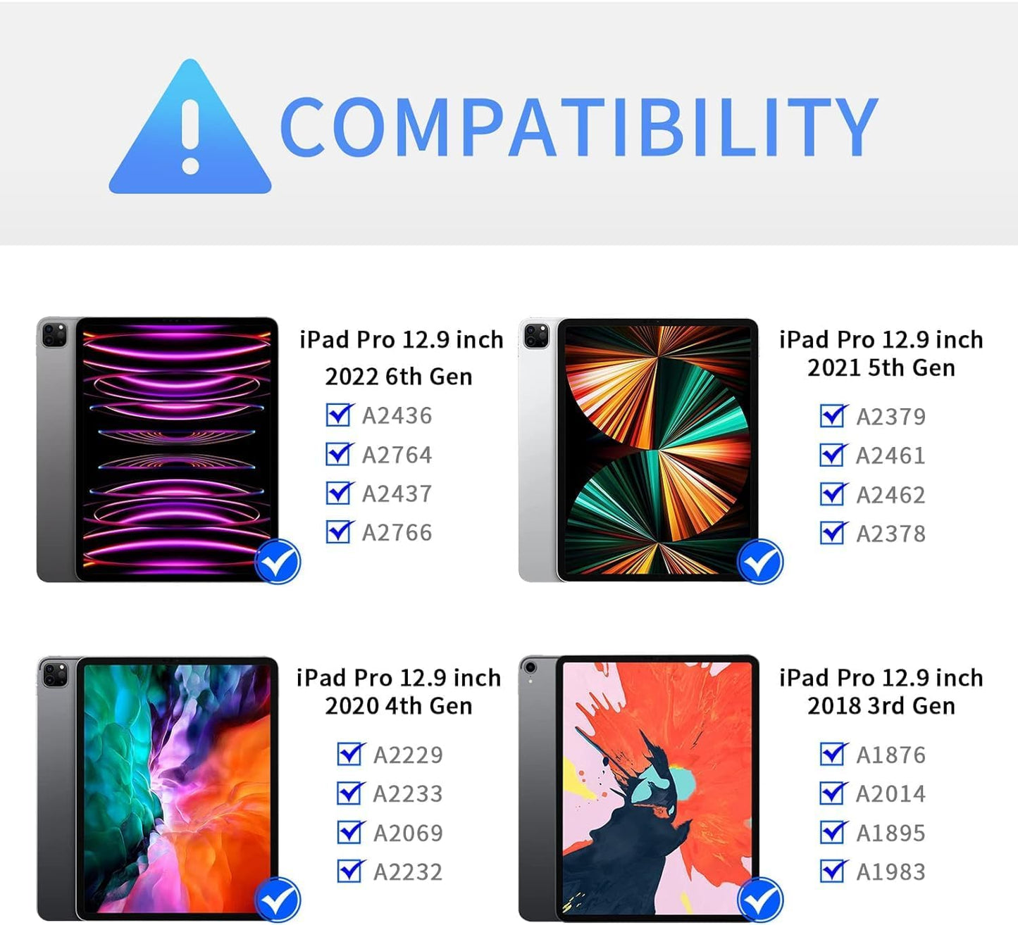 360° Rotatable Keyboard Case for iPad Air 13 inch (M3/M2-2025/2024)/Pro 12.9 (6th, 5th, 4th, 3rd Gen) with TouchPad, Backlits Aluminum Alloy Smart Case with trackpad Keyboard, Black