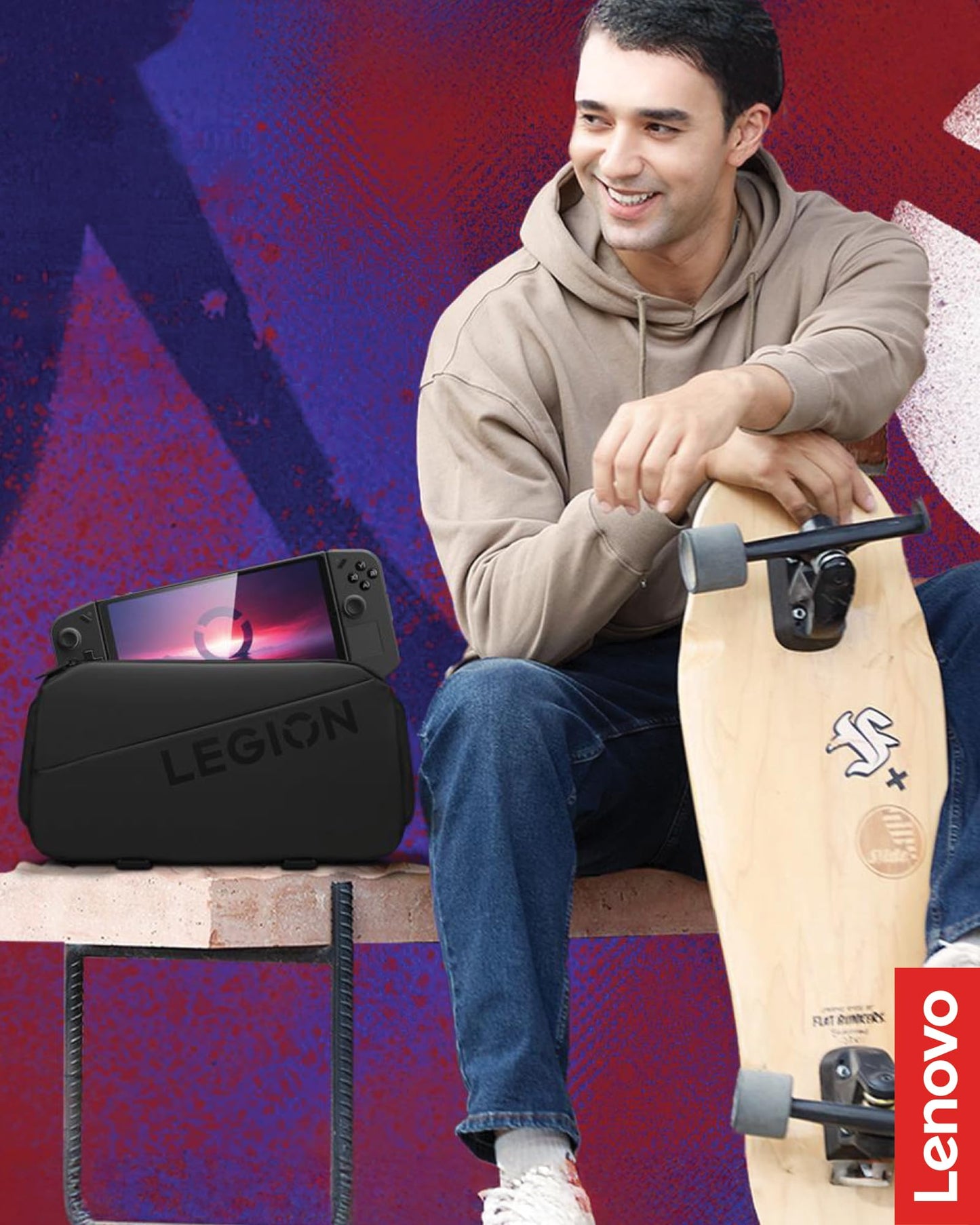Lenovo Legion Sling Bag, Carrying Case for Legion Go Gaming Console, Waterproof, Black