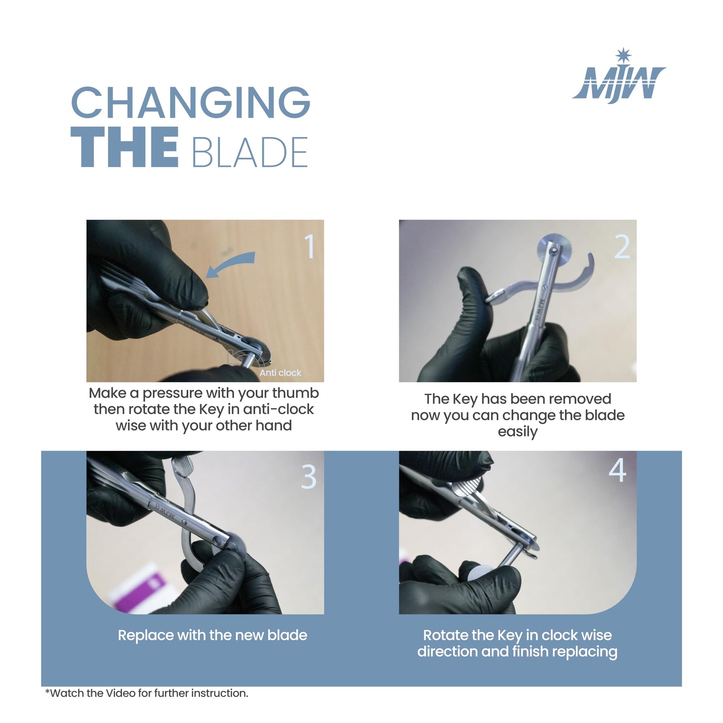 MJW Finger Ring Cutter with 2 Replacement Blades - Stainless Steel Emergency Jewelry Cutting Tool Ideal First Aid instrument, EMT Ring Remover Tool with Finger Protection