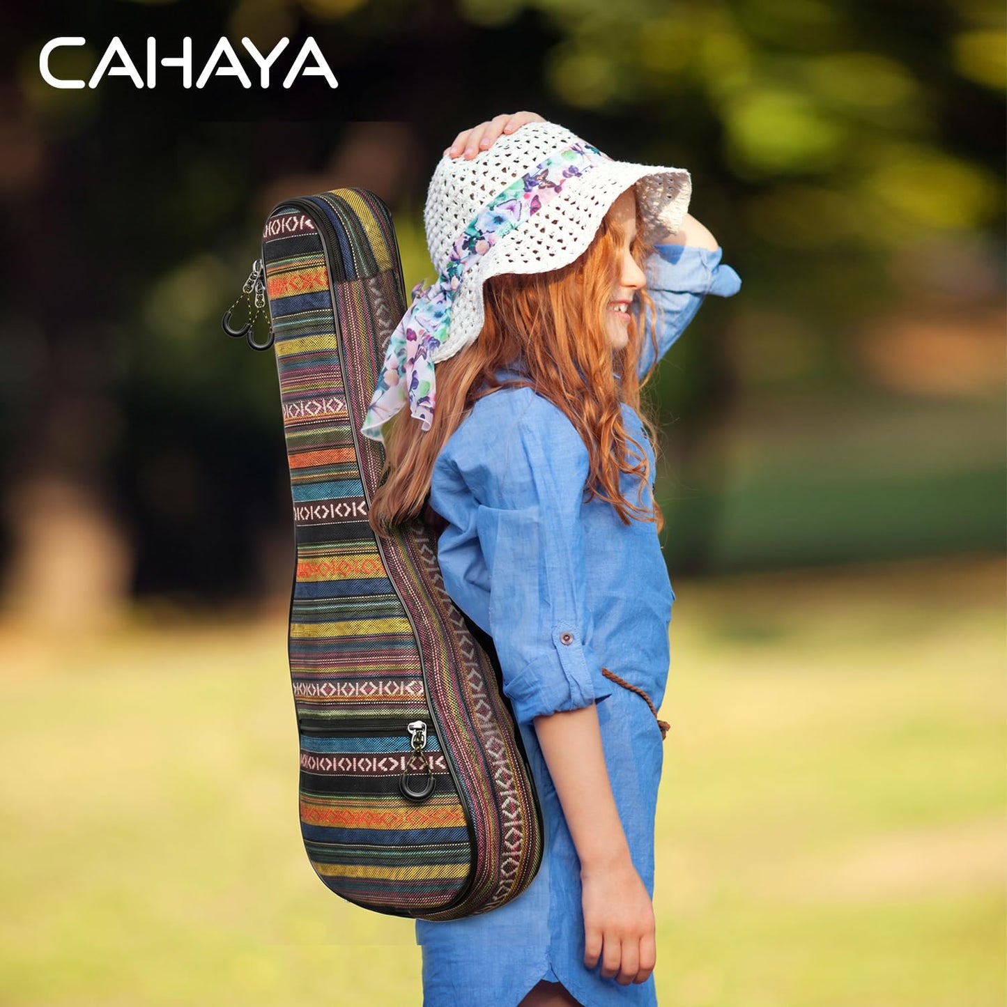 CAHAYA Ukulele Bag Ukulele Case 26 Inch Soft 0.4 Inch Thick Padded with Adjustable Strap (26 inch)