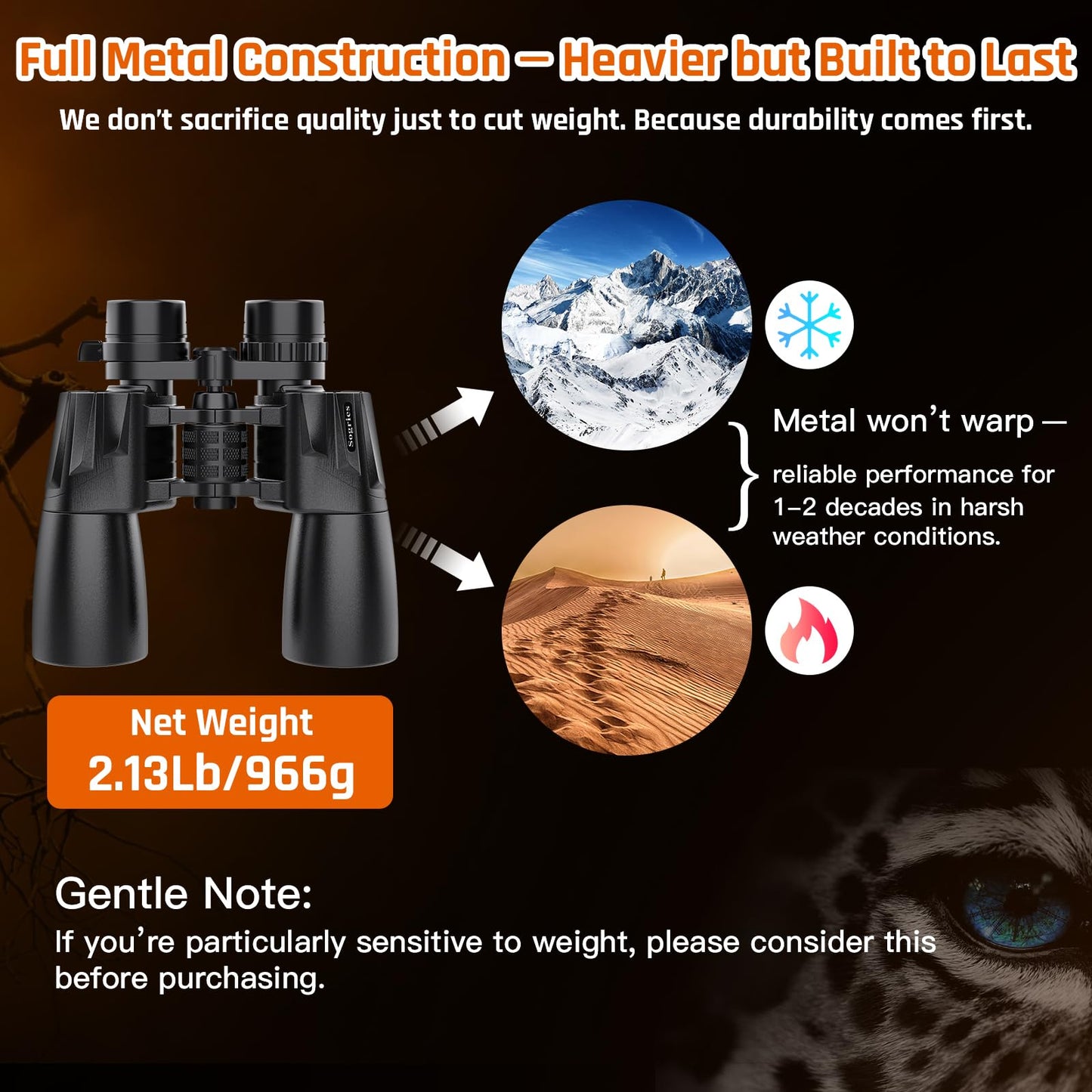 10-30x50 Zoom Binoculars for Adults, High Powered Military Binoculars for Bird Watching Traveling Hunting Concerts with Large View,BAK4,FMC Lens,Clear Low Light Vision at Night