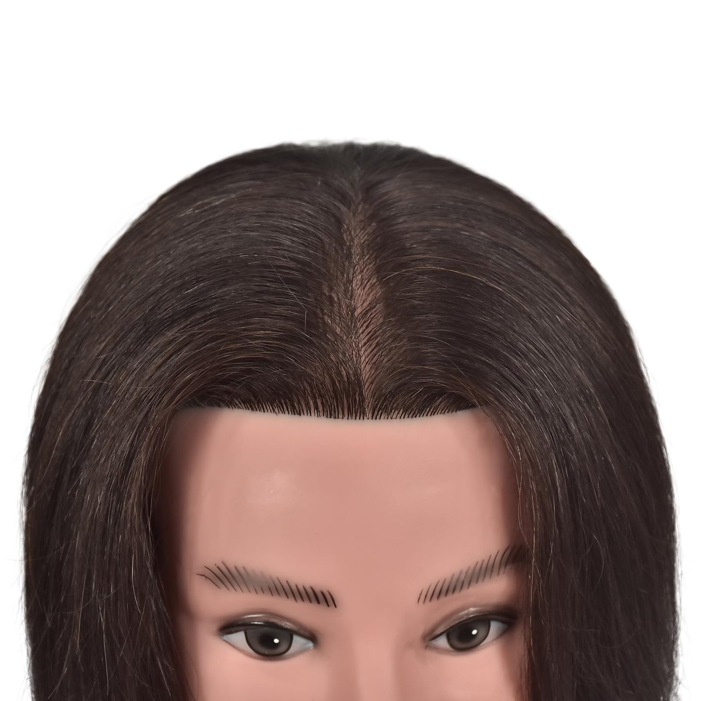 BLTYXT Male Mannequin Head with 100% Human Hair Training Head for Hairdressing Practice