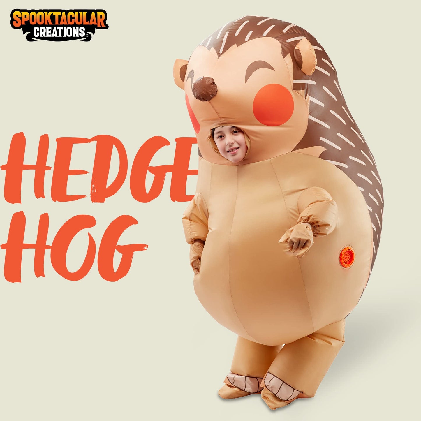 Spooktacular Creations Hedgehog Inflatable Costume for Kids, Full Body Inflatable Costume for Halloween Costumes Party