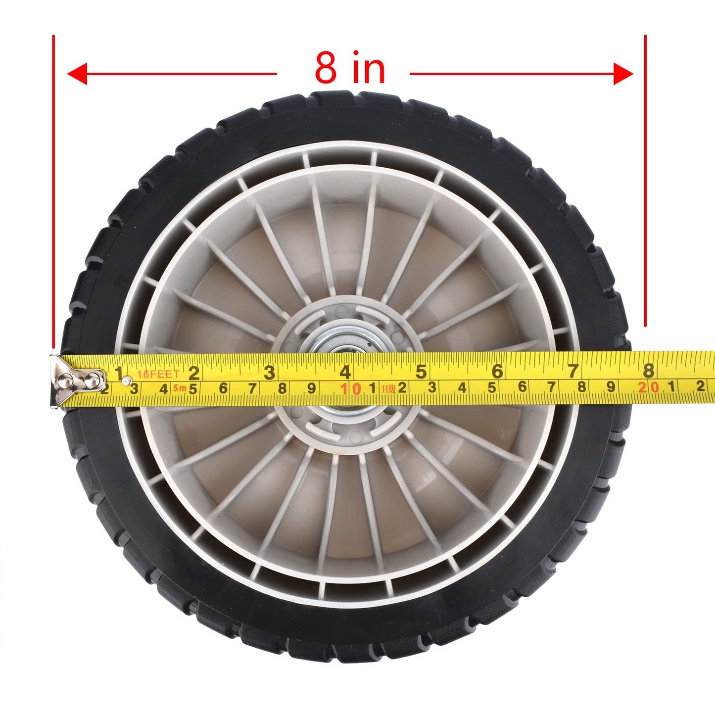 2pcs 8-inch Lawn Mower Rear Wheel for Honda 42710-VE2-M01ZE 42710-VE2-M02ZE HRR216K6 (without gear)