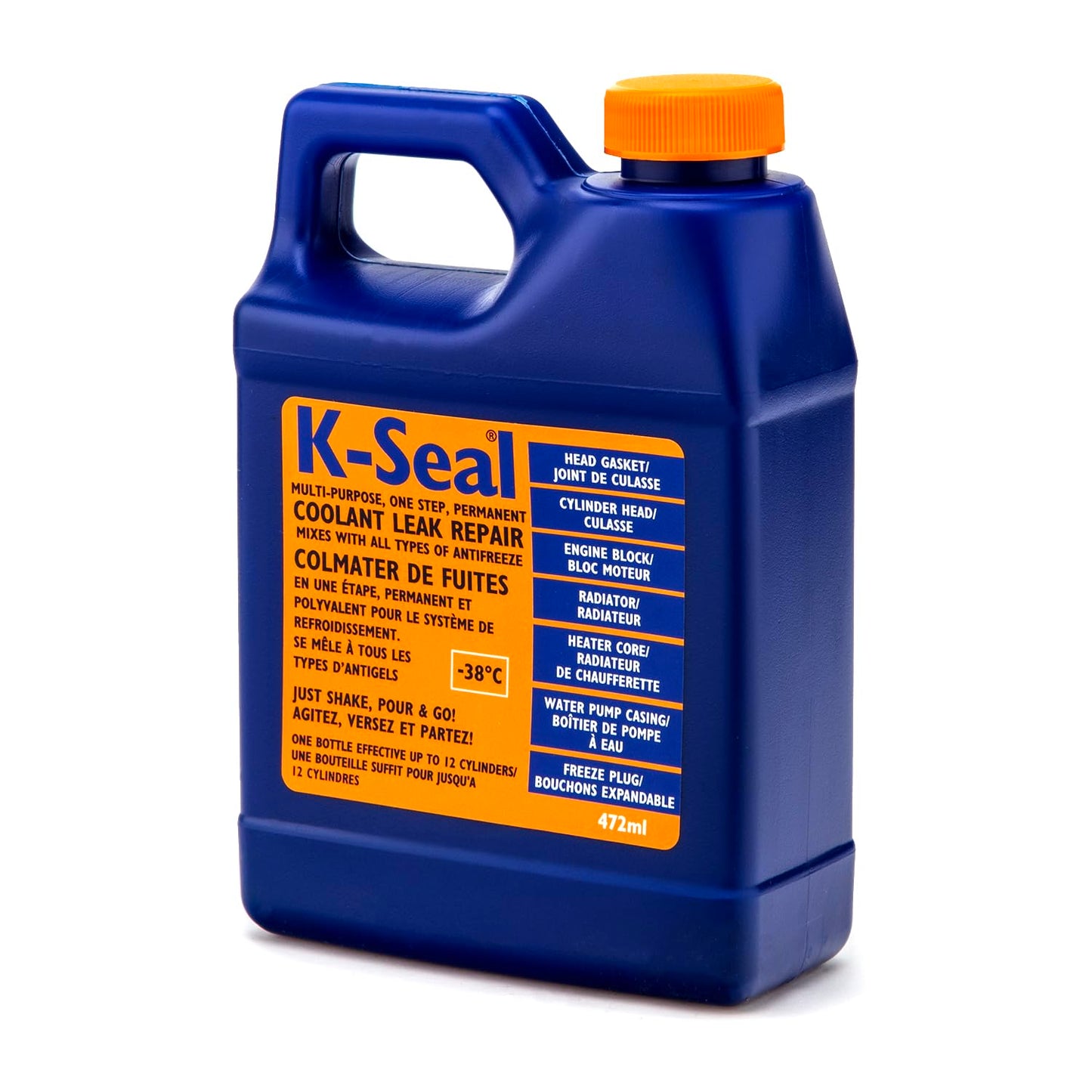 K-SEAL Coolant Leak Repair, ST9501 472ml Multi-Purpose Formula Stops Leaks in the Radiator, Head Gasket, Block, Water Pump Casing, Heater Core, Freeze Plug - Pour and Go - Designed for Canadian Market