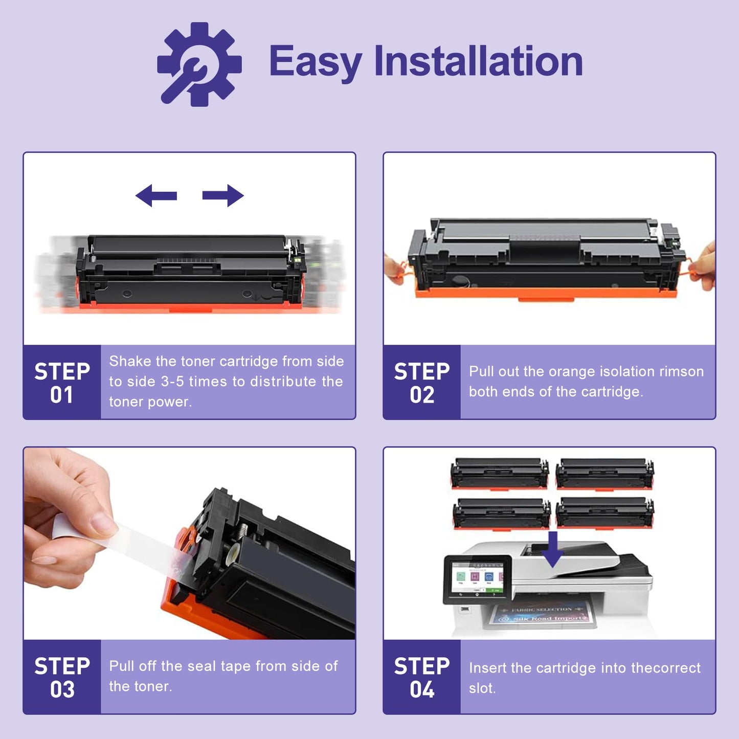 ManyJets 410A Toner Cartridge 4 Pack Compatible for HP 410A CF410A CF411A CF412A CF413A, for Color Laserjet Pro M477fdw, M477fnw, M477, M452dw, M452dn, M452nw, M452, M377dw, M377 Printer ( B/C/Y/M)