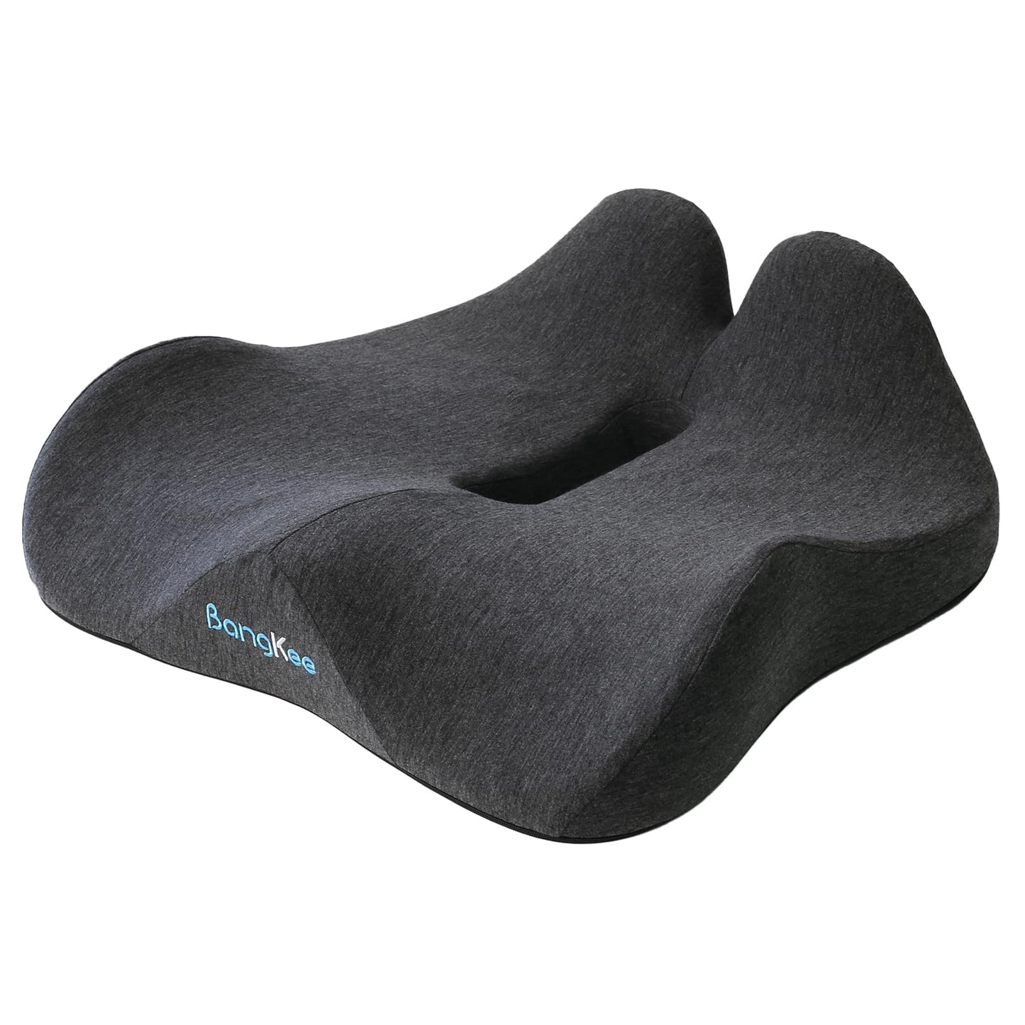 18x16 Inch Black Memory Foam Seat Cushion for Office Chair, Car Seat, Airplane, Bleacher - Sciatica & Hip & Coccyx Pain Relief Desk Chairs Cushions for Long Sitting Peoples
