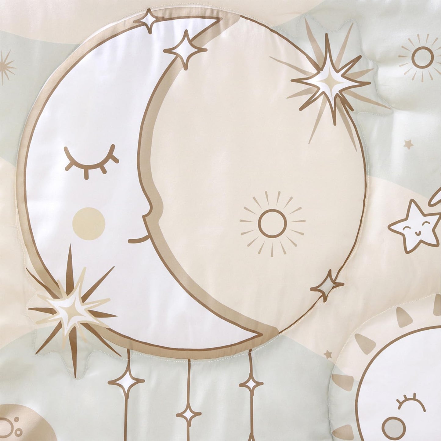 The Peanutshell 5 Piece Baby Crib Bedding Set for Boys & Girls - Newborn, Infant & Toddler Nursery Bed Set Decor with Fitted Crib Sheets, Blanket, Dust Ruffle Comforter - Starry Skies