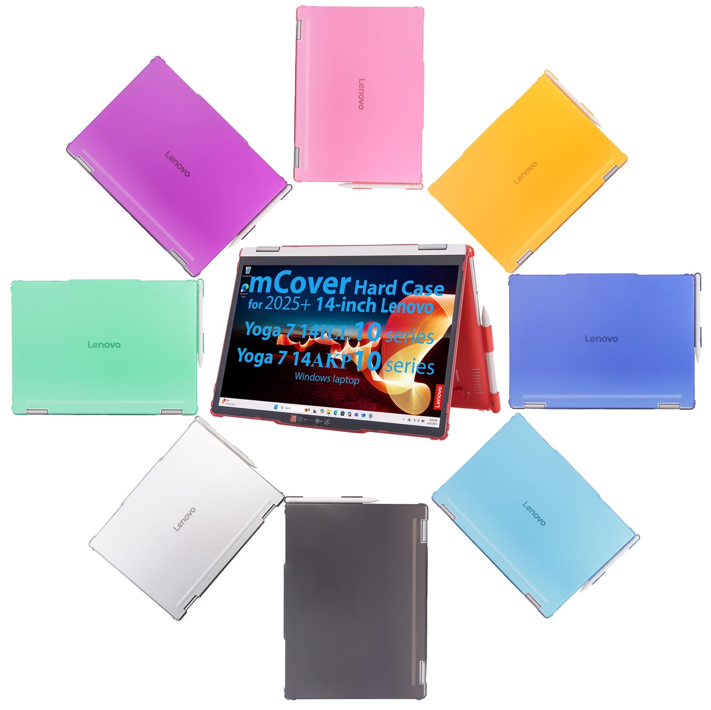mCover case ONLY Compatible for 2025~2026 14-inch Lenovo Yoga 7 2-in-1 14ILL10 | 14AKP10 Series Windows Notebook Computers (NOT Fitting Any Other Models) (Clear)