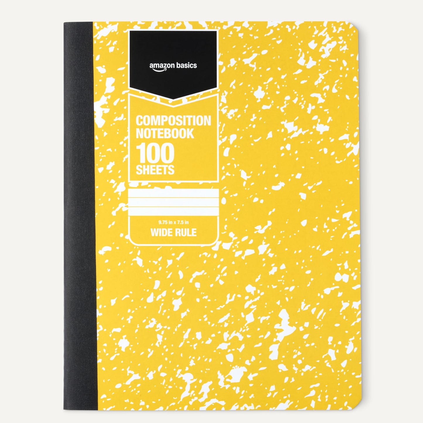 Amazon Basics Composition Notebook, Wide Ruled, 100 Sheets, 12 pack, Assorted Marble Colors