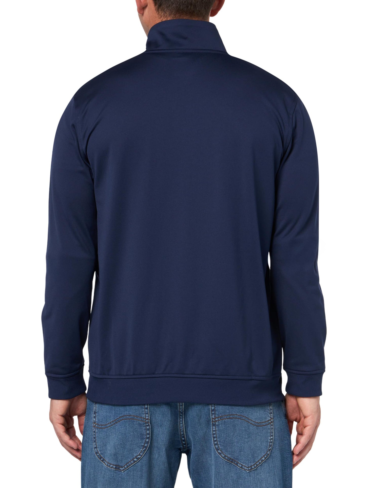 Under Armour Men's Sportstyle Tricot Jacket, (410) Midnight Navy / / White, Medium