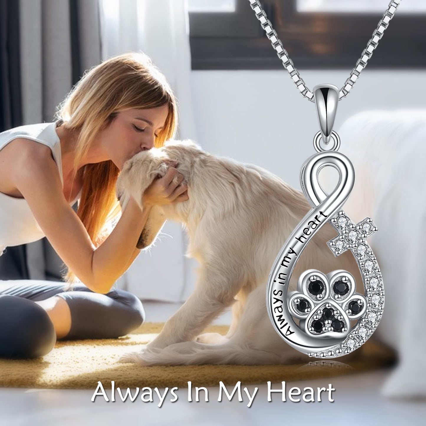 TIGER RIDER Dog Pet Urn Necklace for Ashes 925 Sterling Silver Pet Memorial Ash Keepsake Cremation Jewelry Gifts for pet Lovers