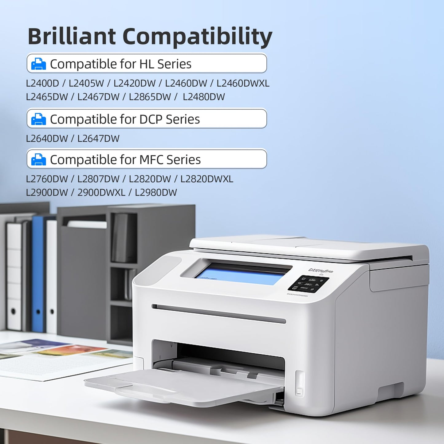 2 Black TN830XL Toner Cartridge for Brother TN 830XL Toner TN830 XL TN830 TN 830 Compatible for HL-L2460DW DCP-L2400D L2420DW L2460DW DCP L2640DW L2647DW MFC L2760DW L2807DW L2820DW L2900DW Printer