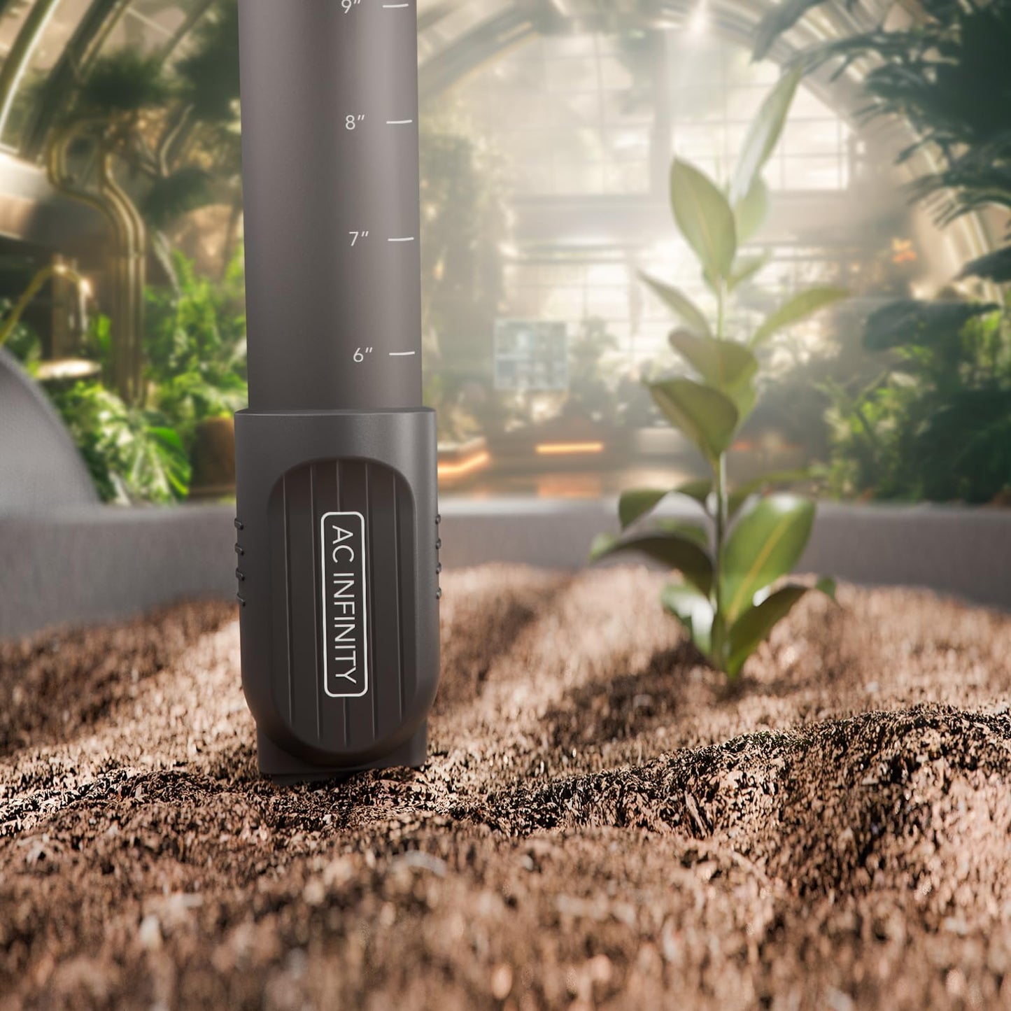 AC Infinity Soil Sensor Probe Exclusively for AI Controllers, Monitor Moisture & Saturation for Gardens, Grow Tents, Grow Spaces, Detachable Stem, IP67 Seal Protection
